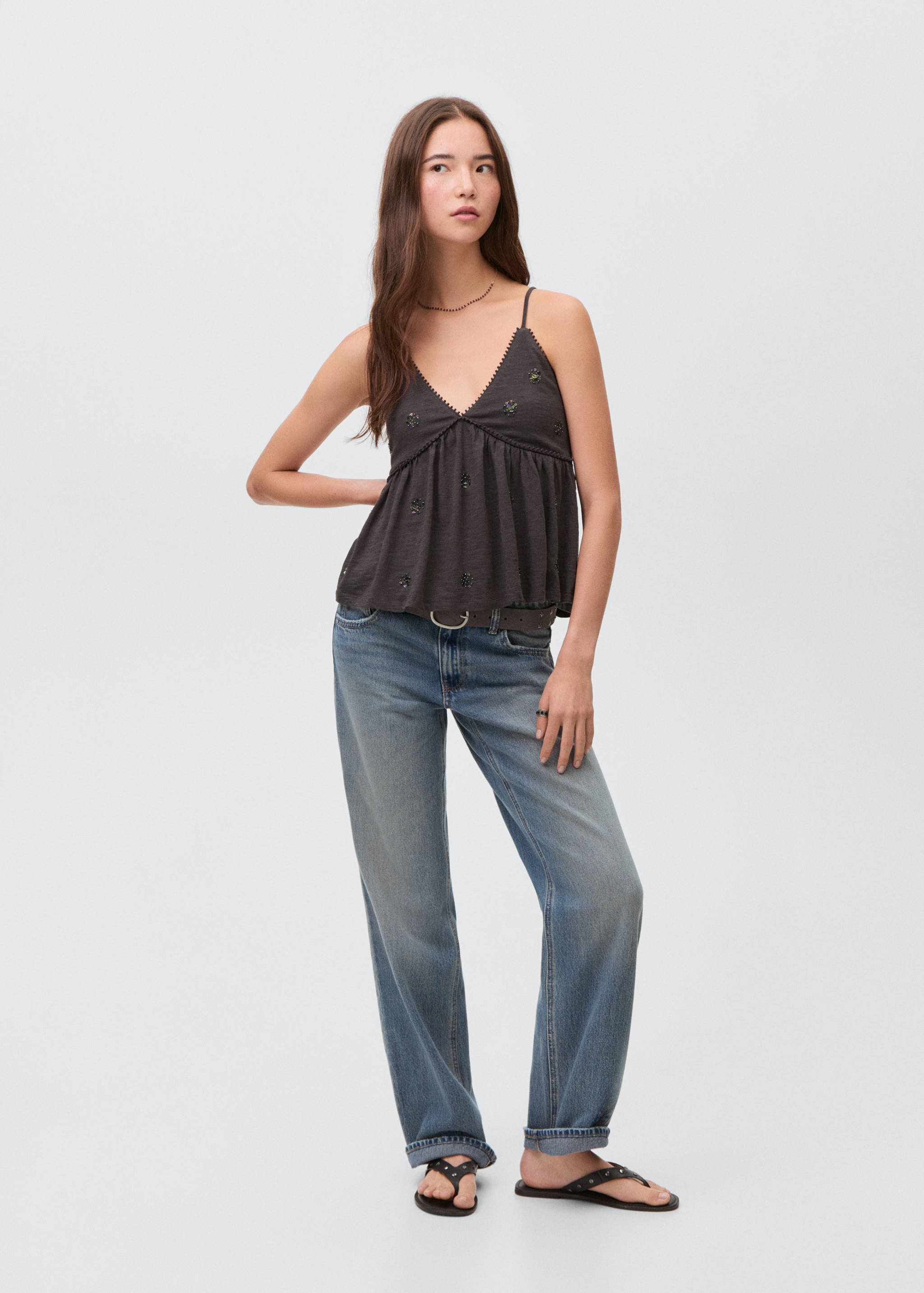 Sequin embroidery top - General plane