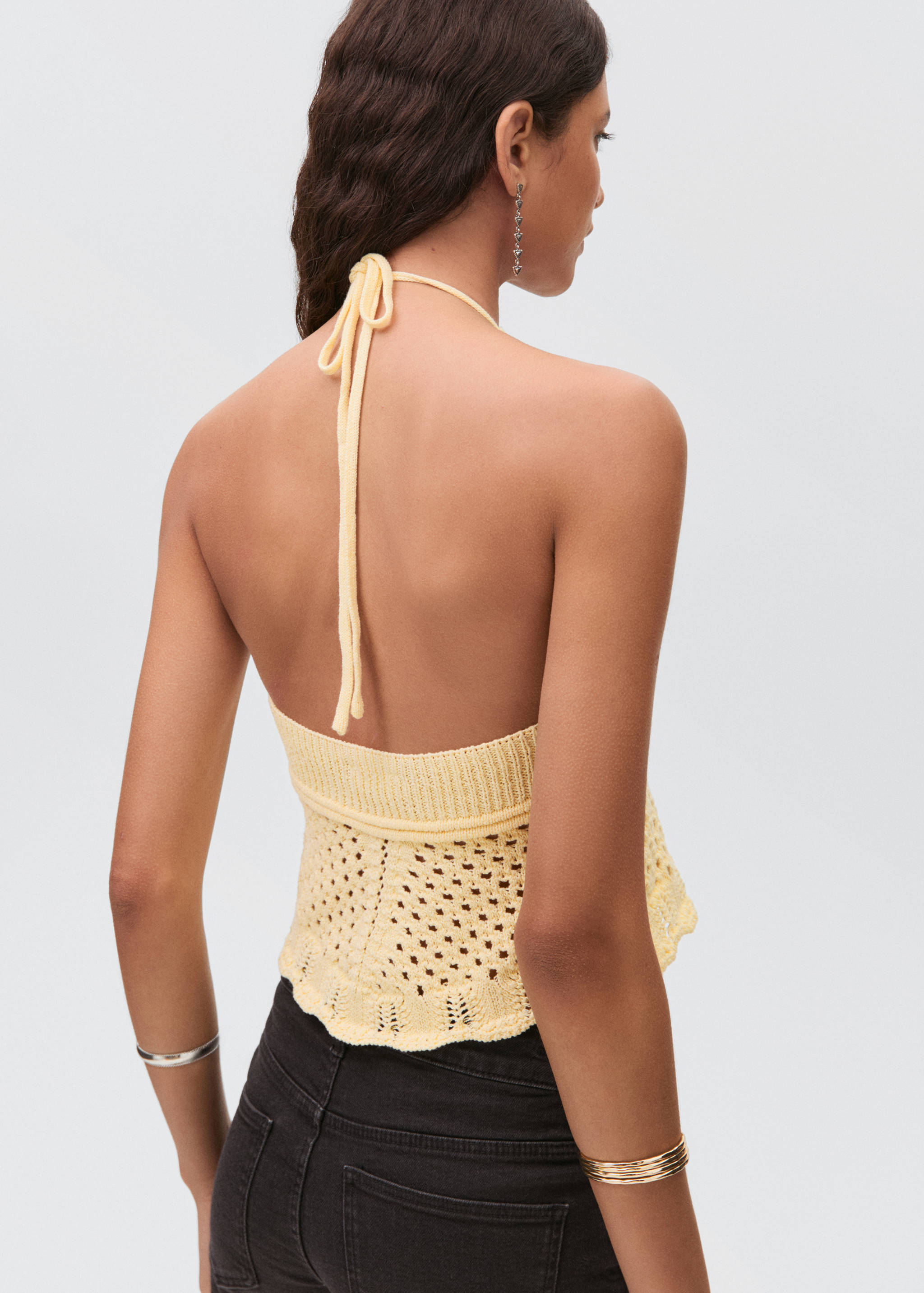 Top punto cuello halter - Reverso del artículo