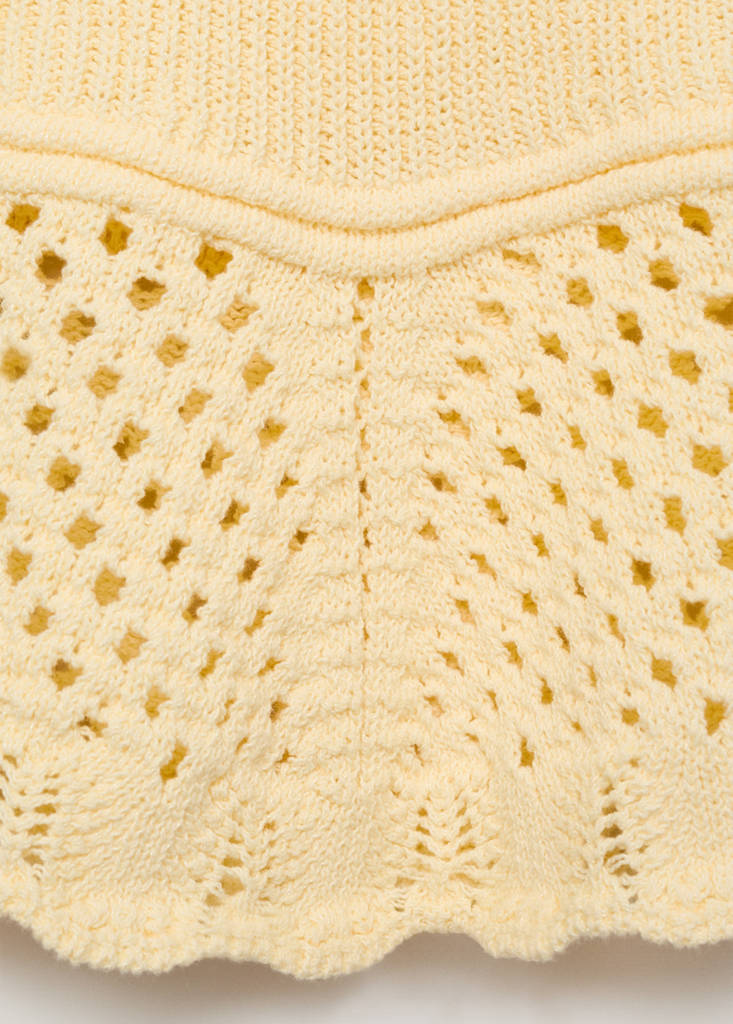 Halter-neck knitted top — Pastel Yellow
