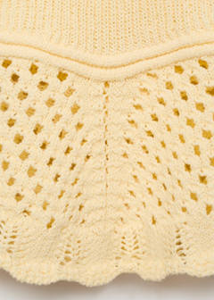 Halter-neck knitted top — Pastel Yellow 6