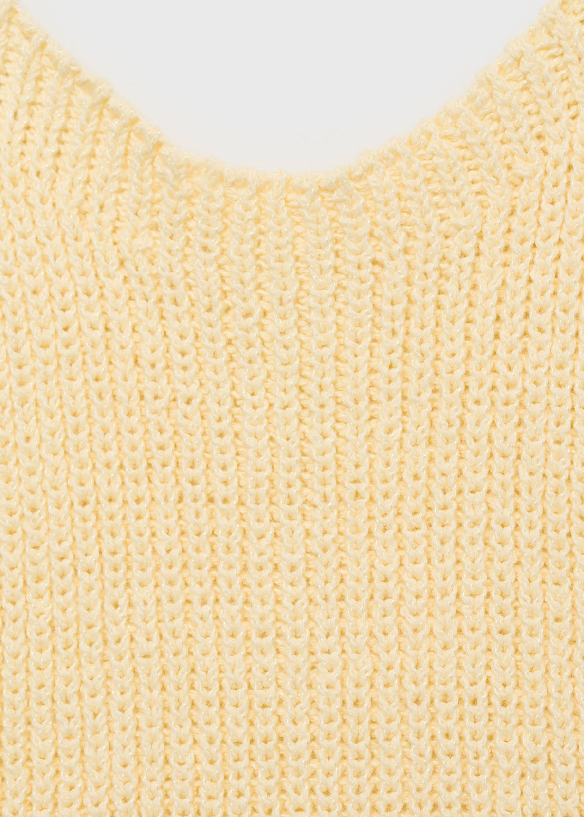 Halter-neck knitted top — Pastel Yellow