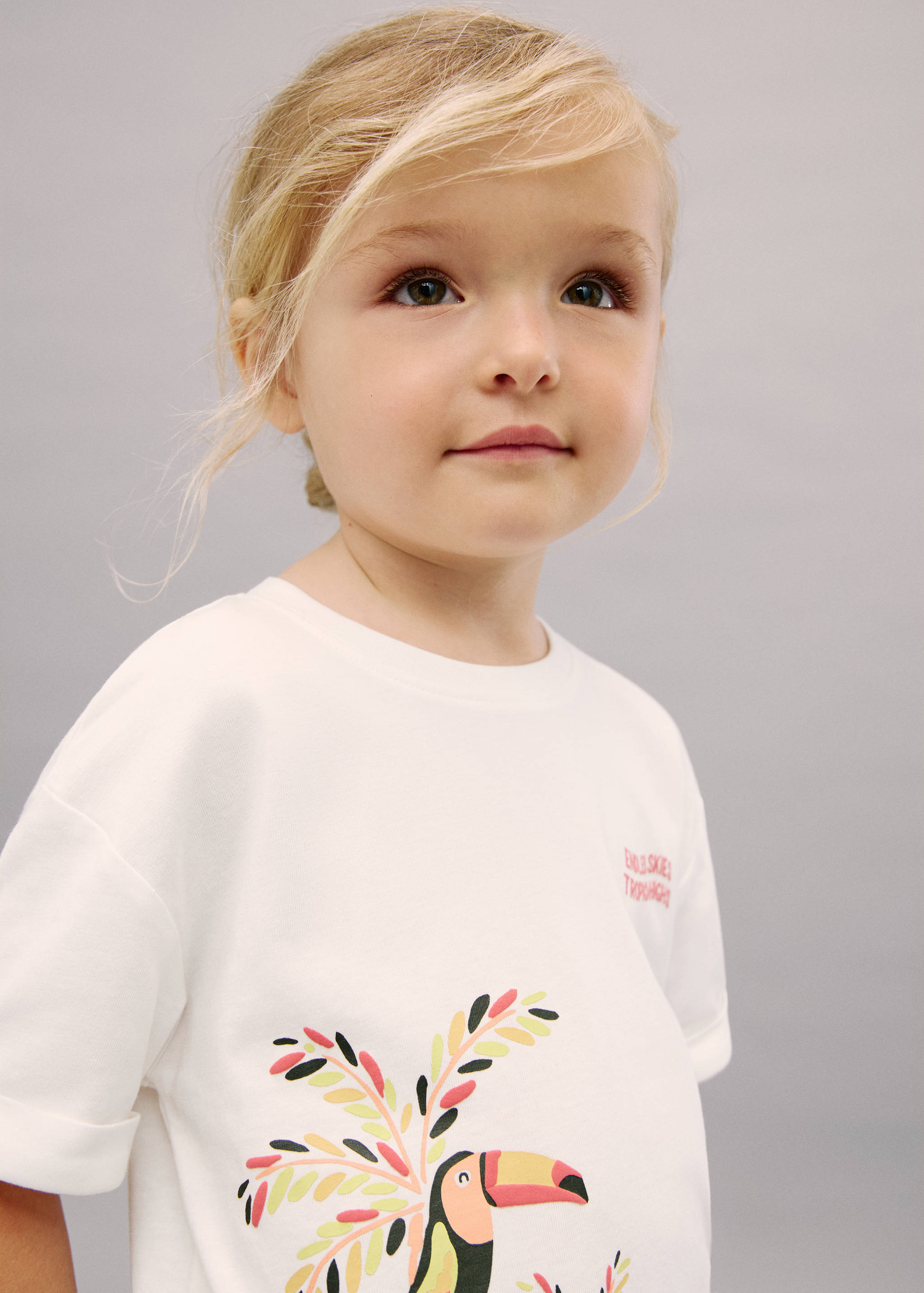 Printed cotton-blend T-shirt - Details of the article 1