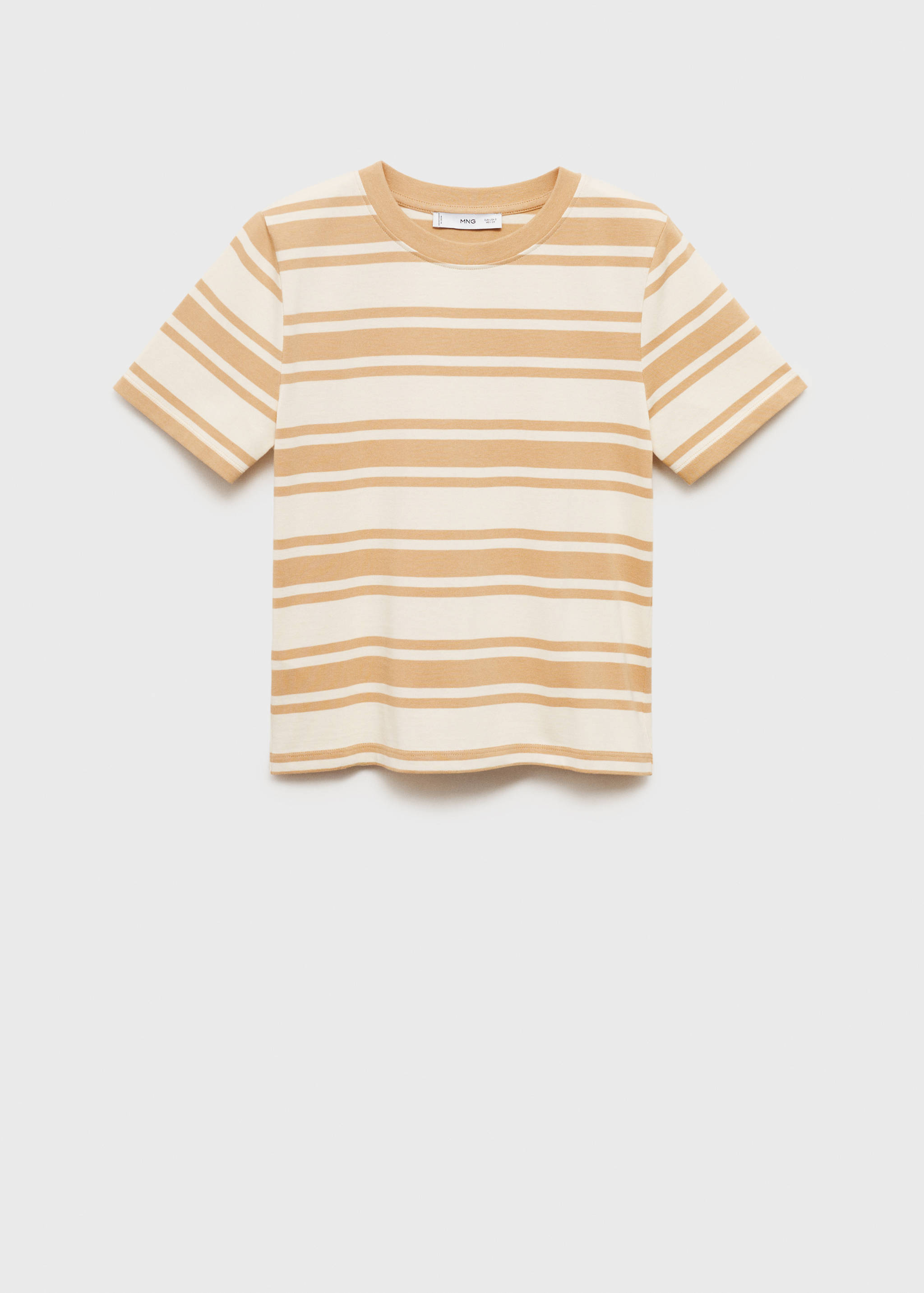 Katoenen T-shirt met contrasterende hals - Artikel zonder model