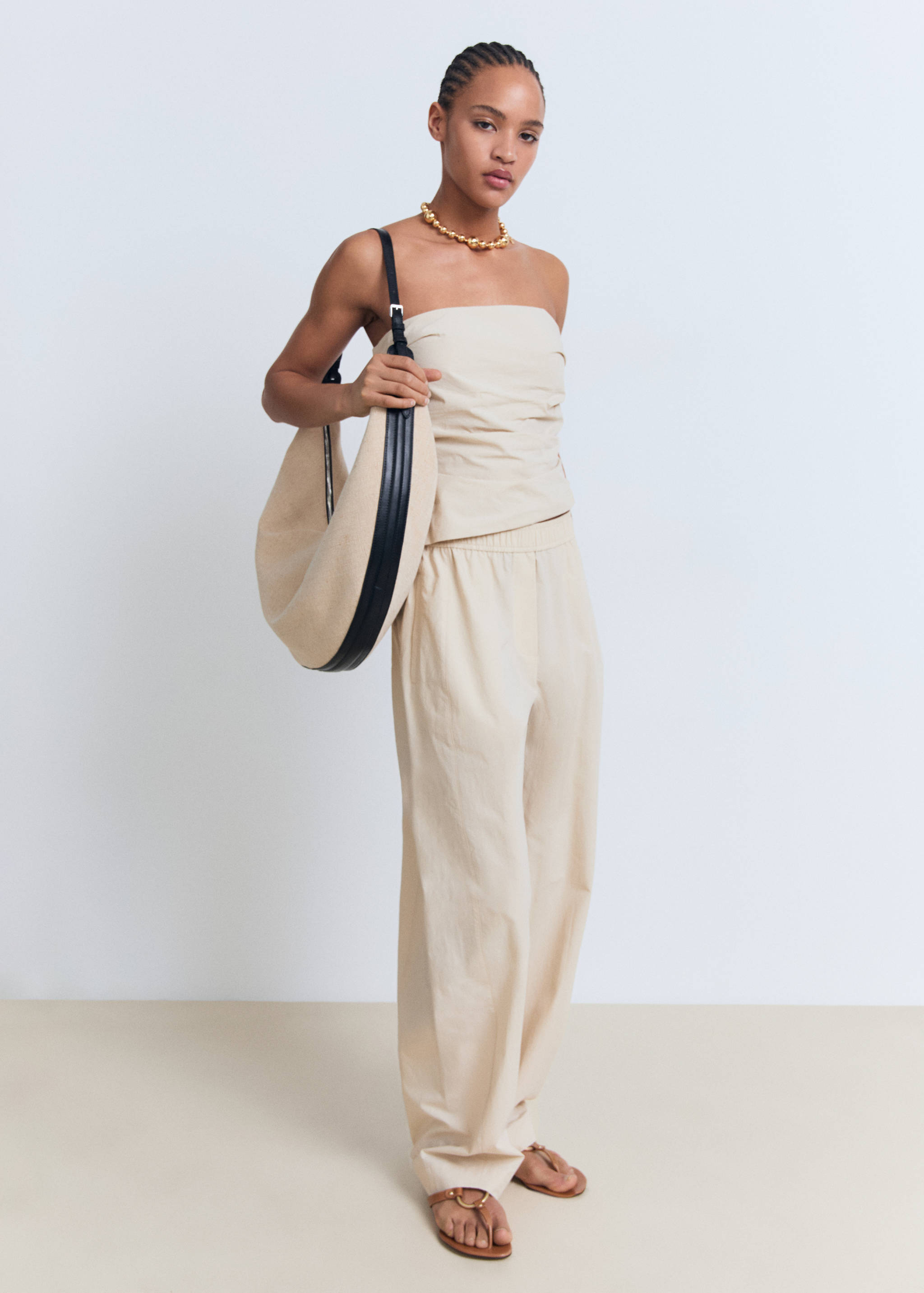 Asymmetrical strapless top - General plane