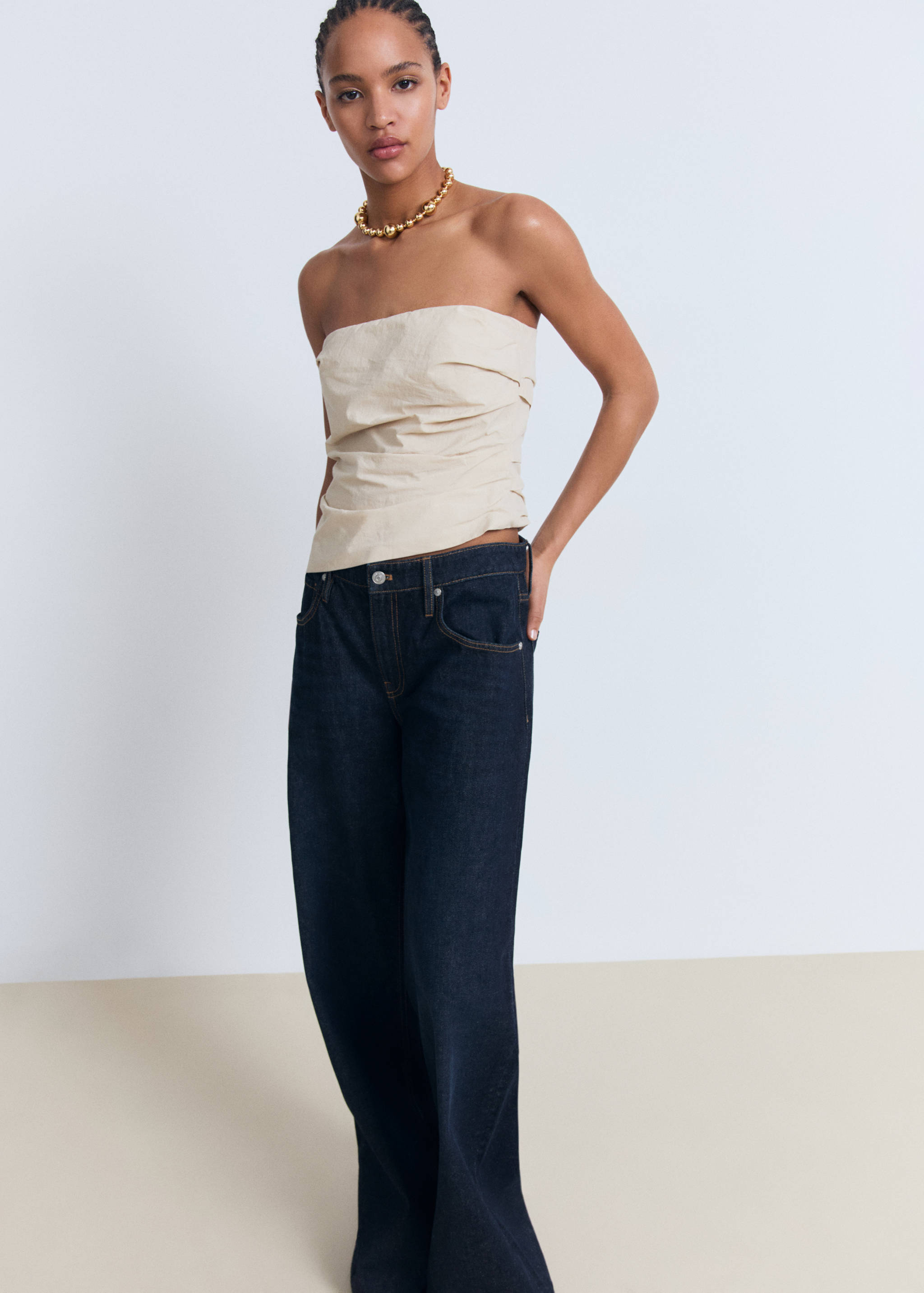Asymmetrical strapless top - Details of the article 2