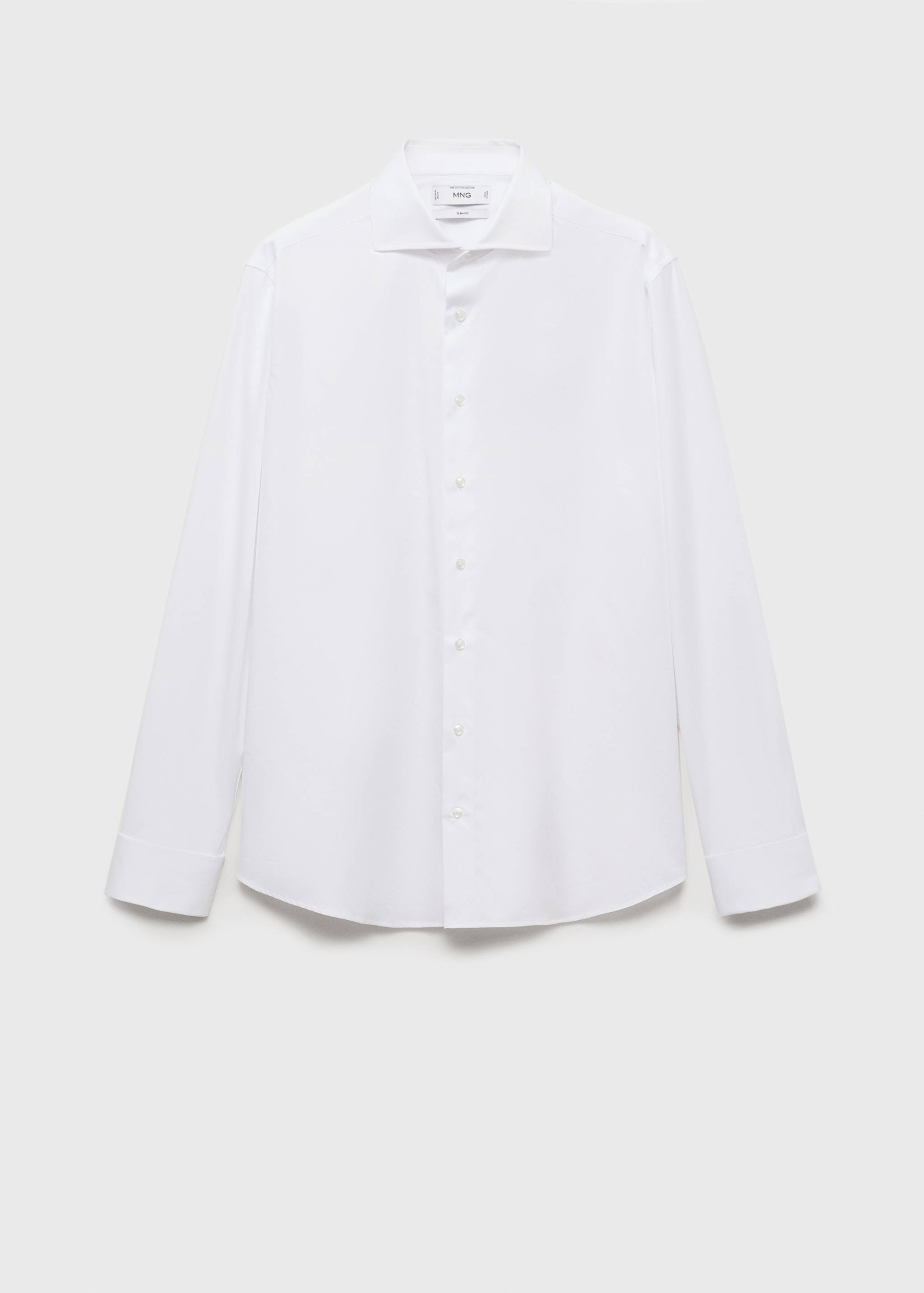 Slim-fit twill fabric suit with shirt cufflinks - Article without model