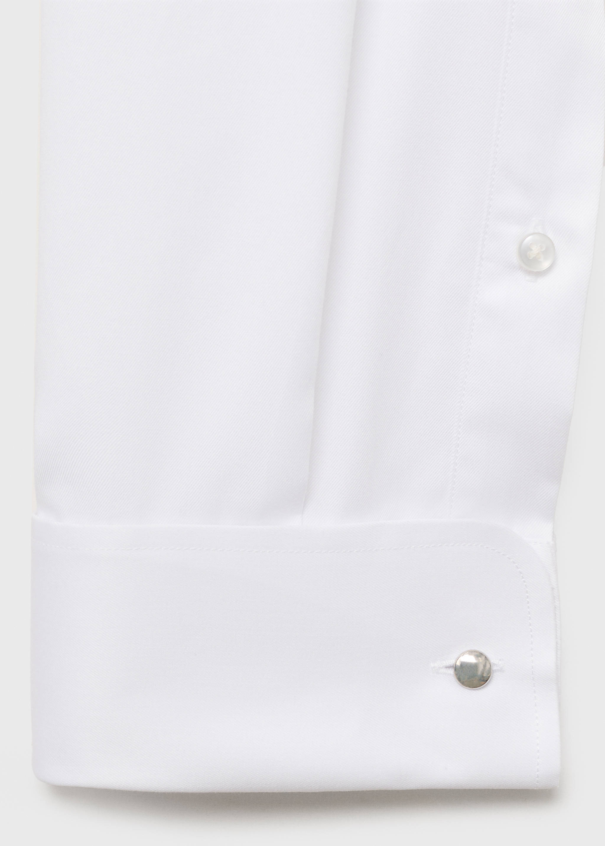 Slim-fit twill fabric suit with shirt cufflinks - Details of the article 0