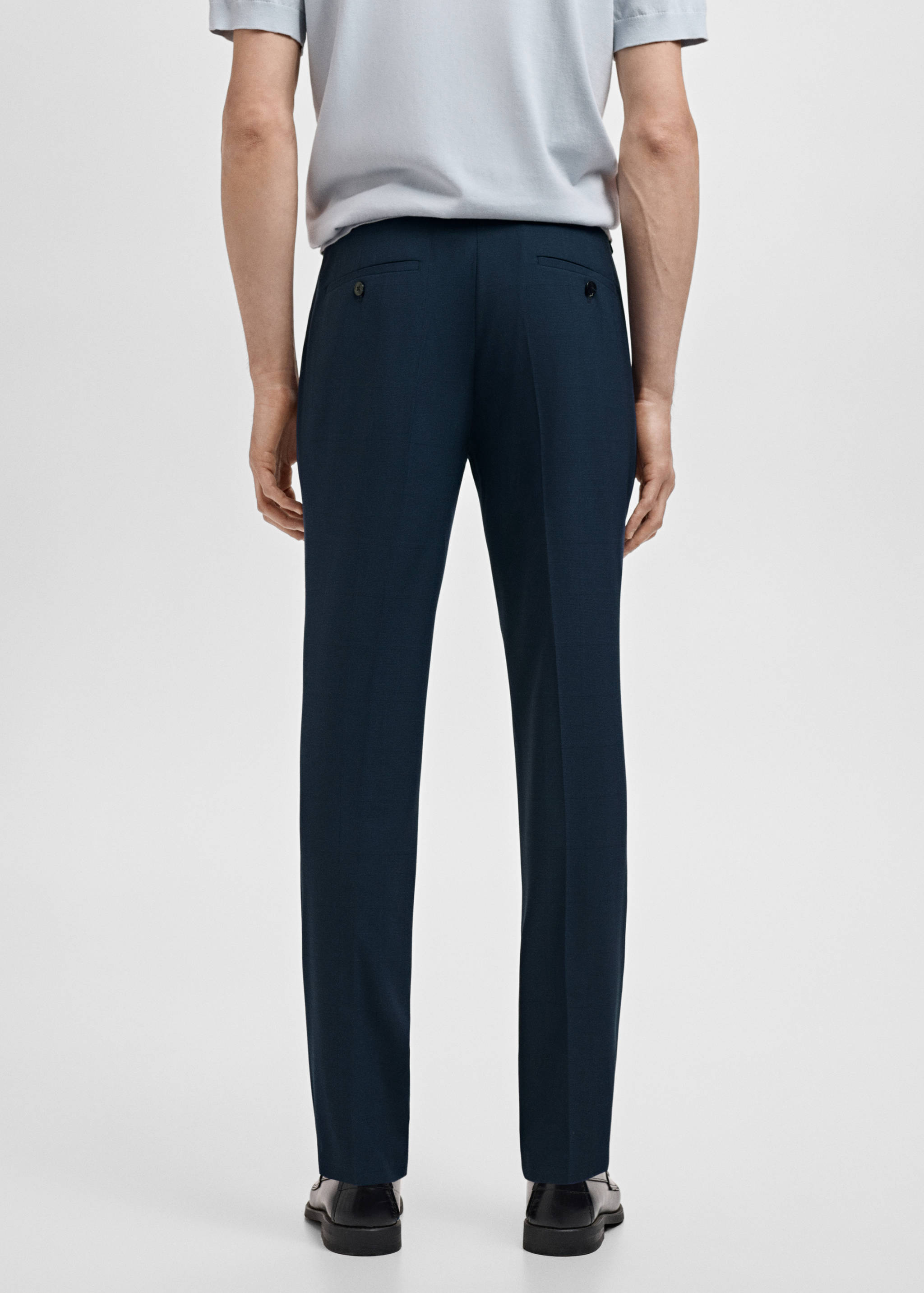 Stretch fabric super slim-fit suit trousers - Reverse of the article