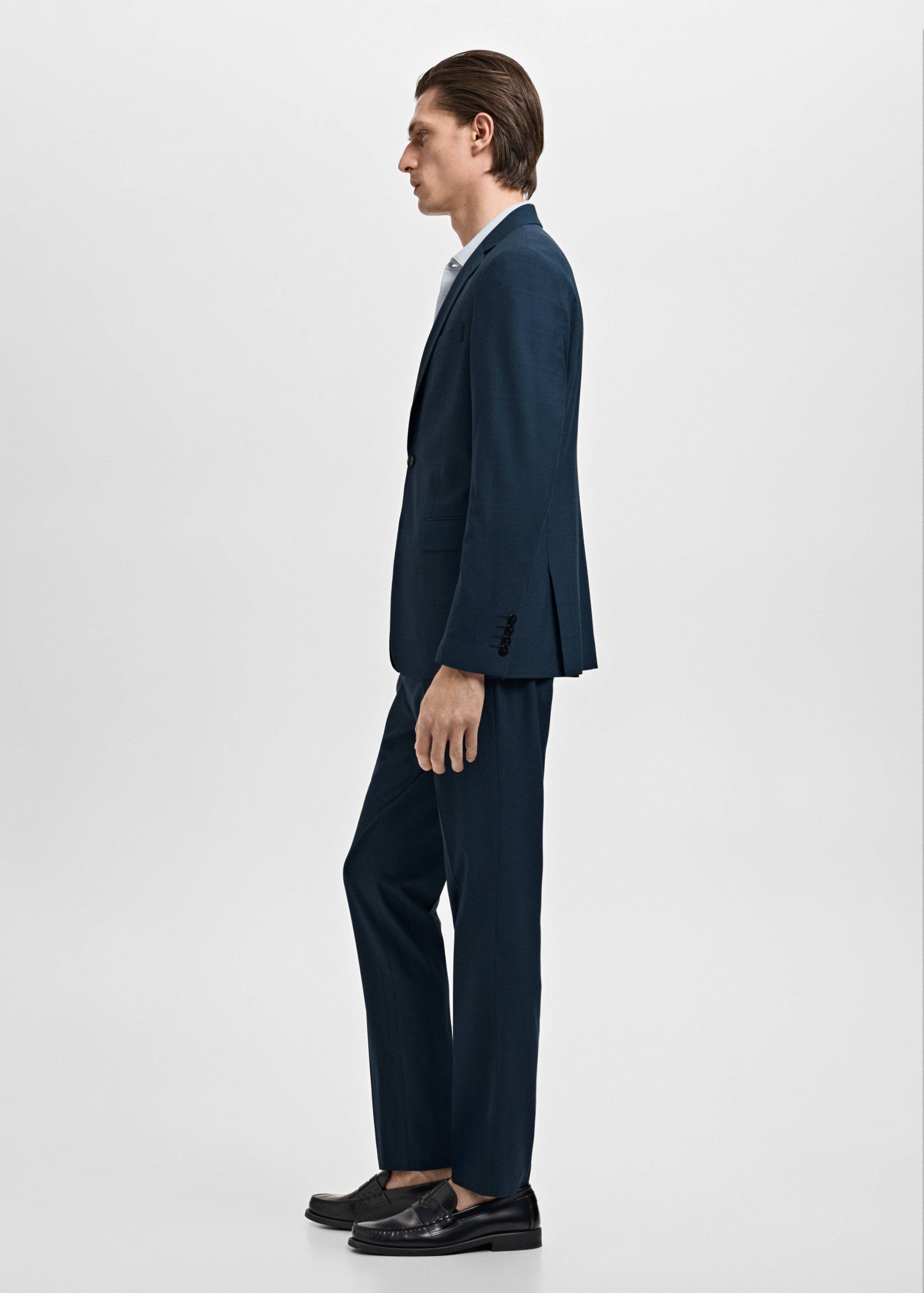 Stretch fabric super slim-fit suit trousers - Details of the article 2