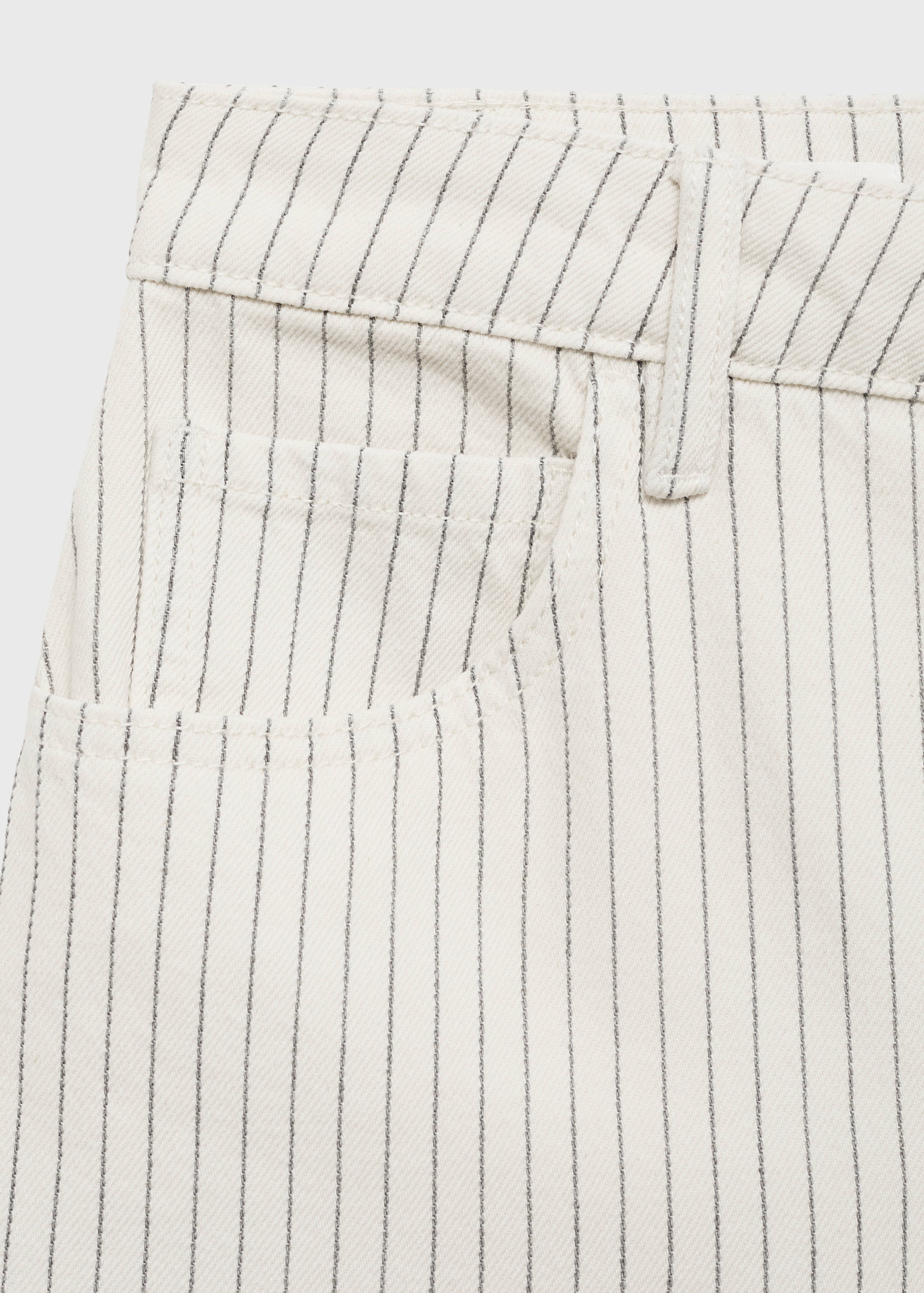 Calções de ganga retos com cintura alta - Pormenor do artigo 0