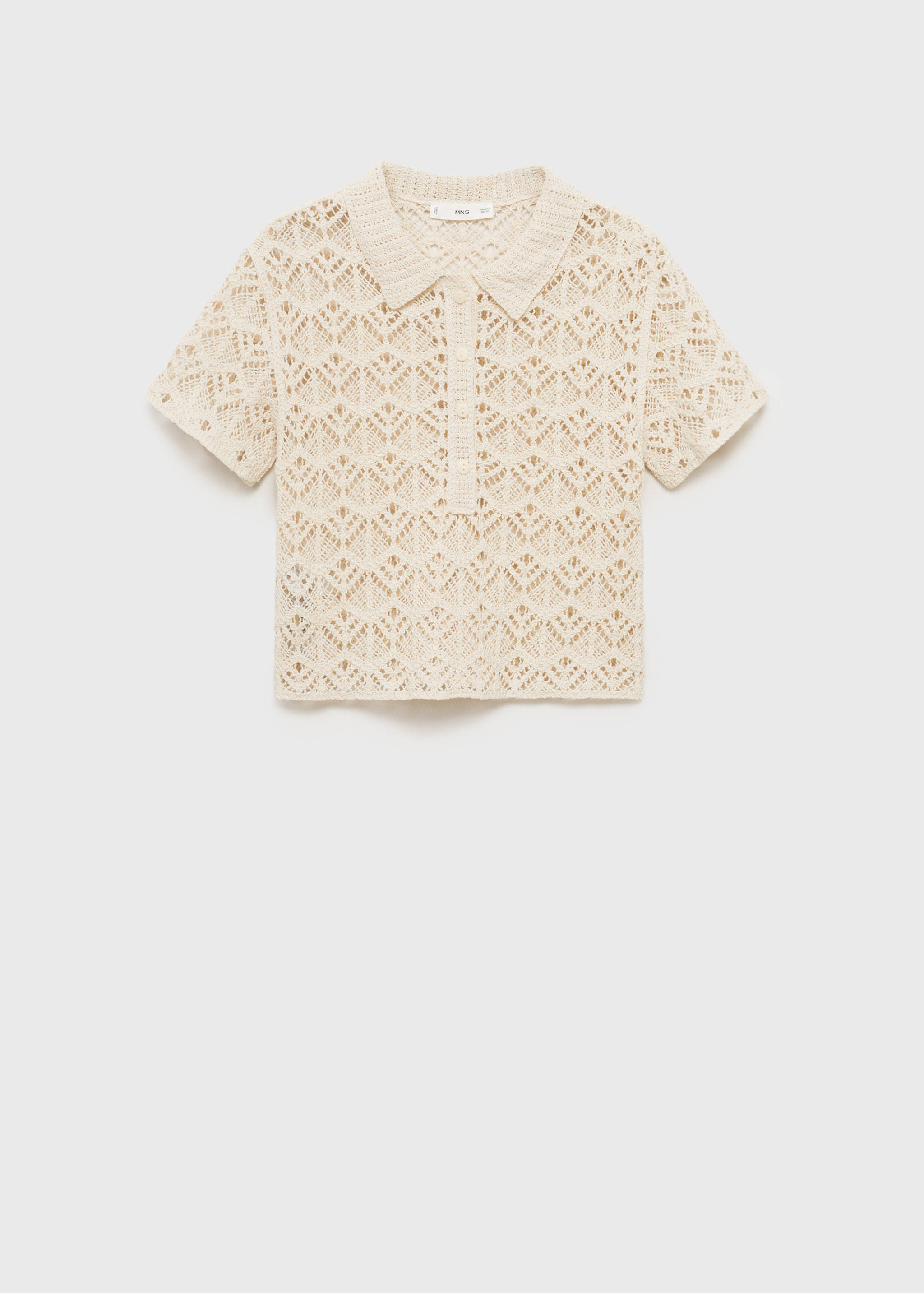 Kurzarm-Häkelpullover - Artikel ohne Model