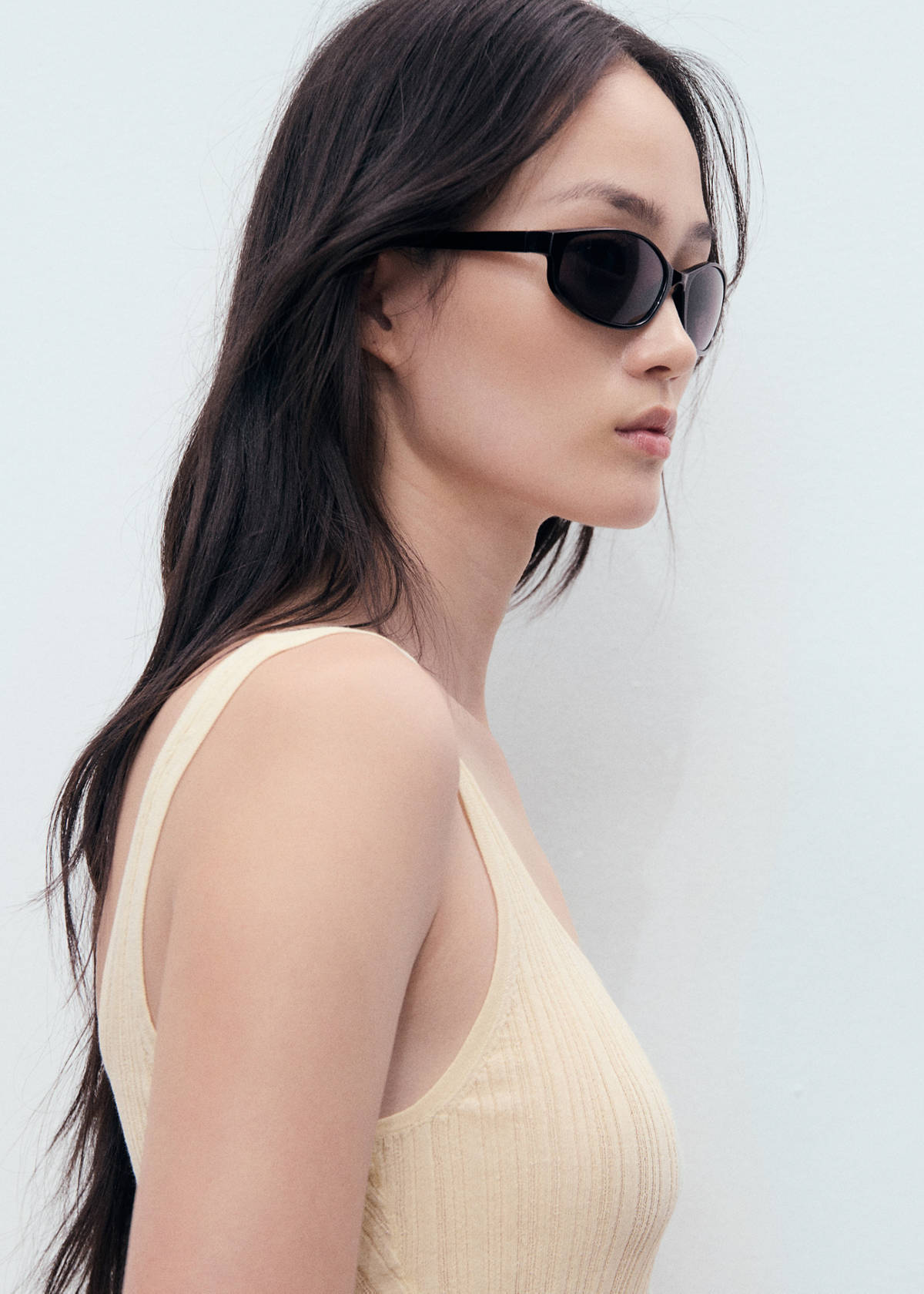 Fine-knit top — Ecru
