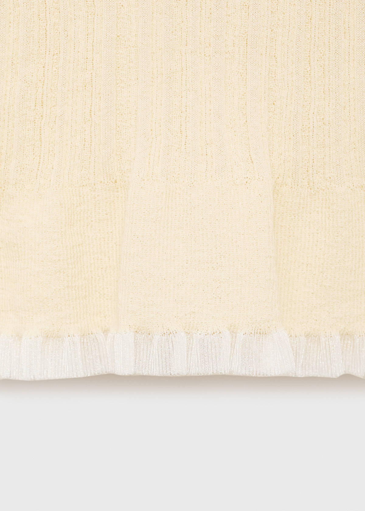 Fine-knit top — Ecru