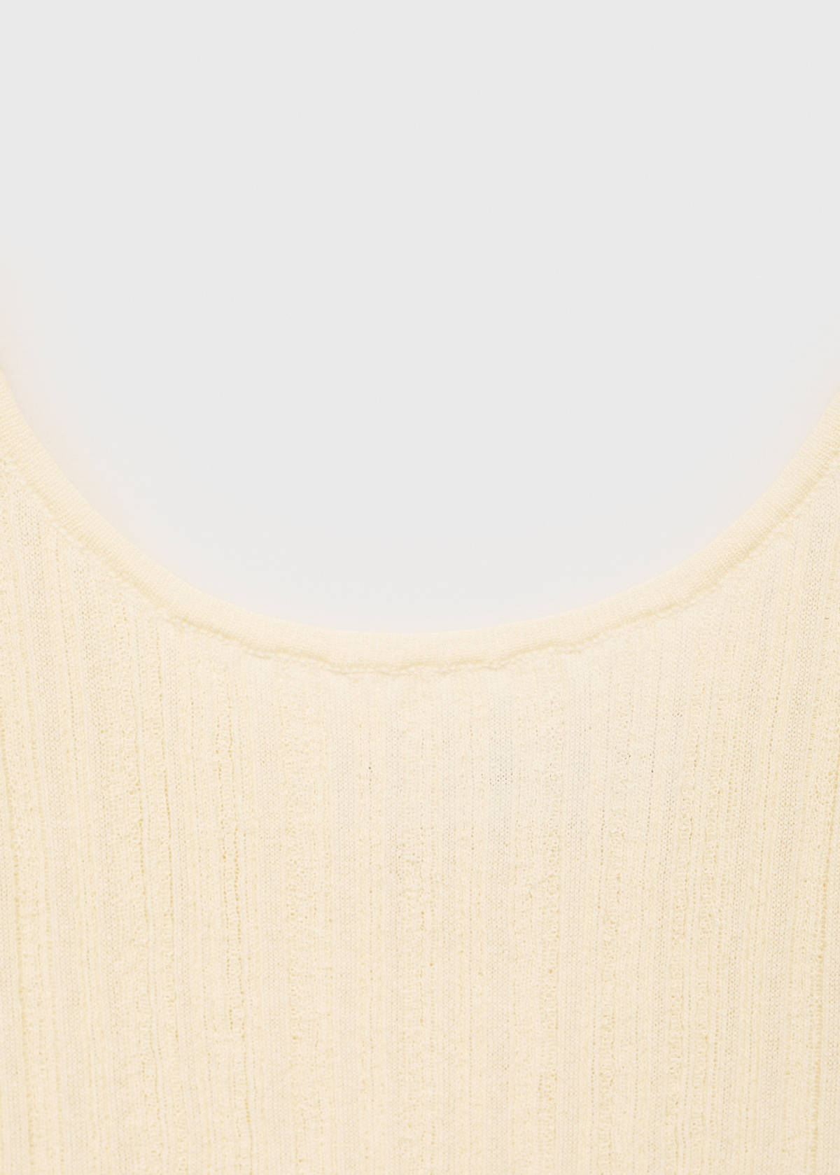Fine-knit top — Ecru