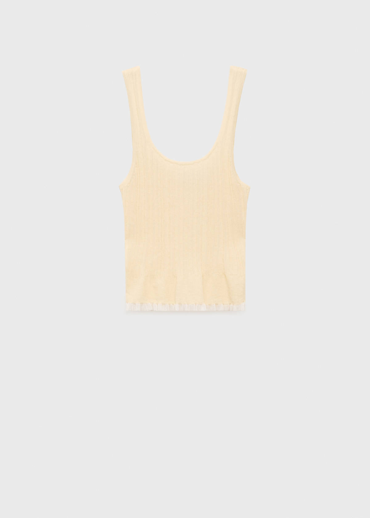 Fine-knit top — Ecru