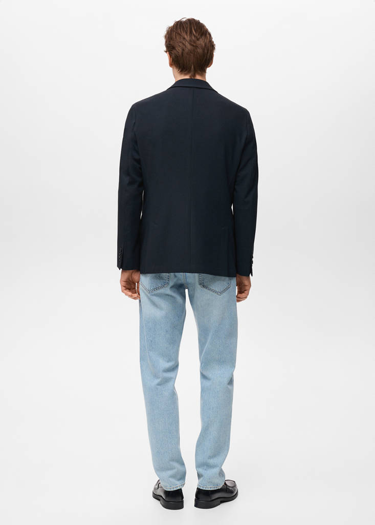 Verner slim-fit cotton jacket — Navy