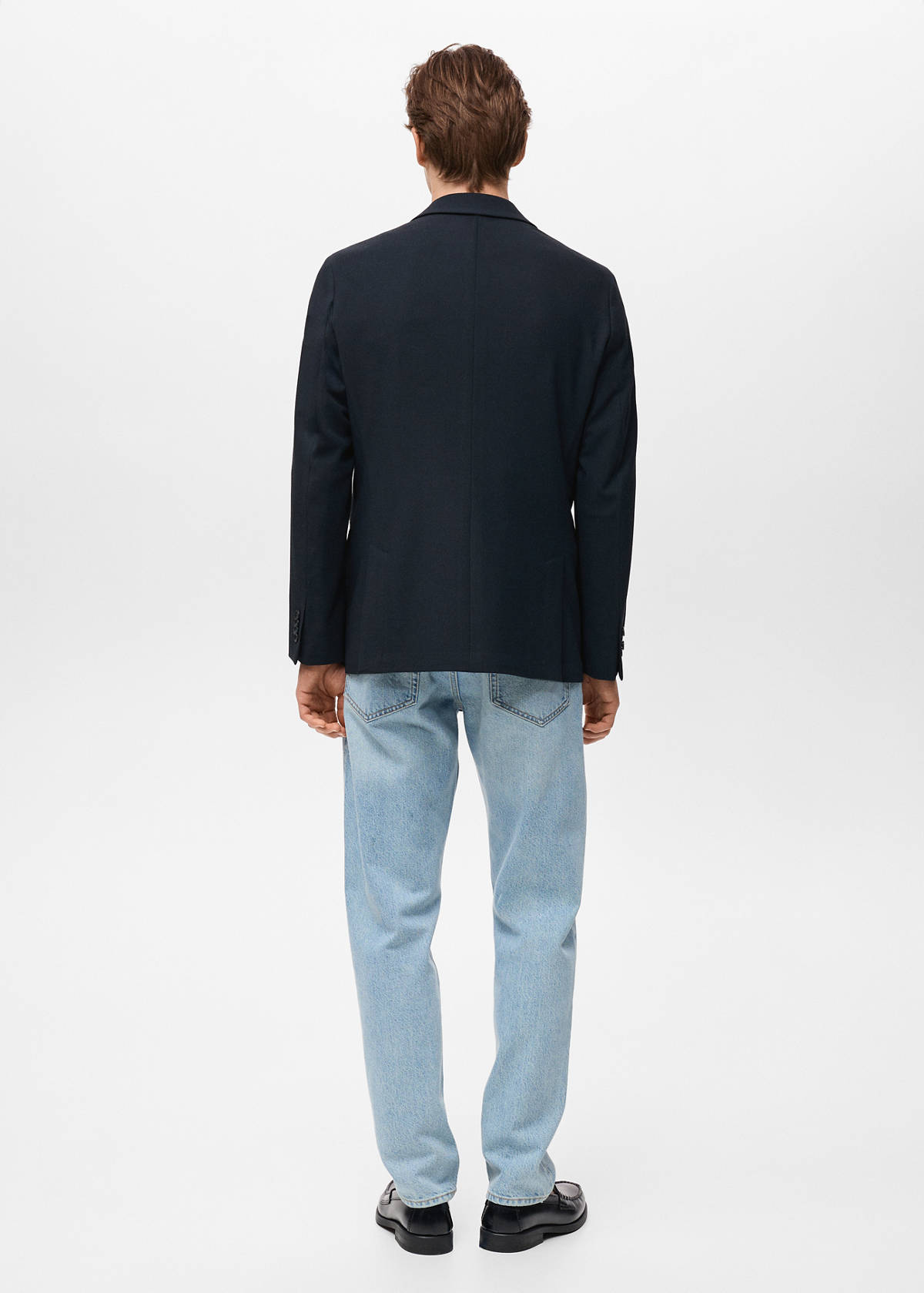 Verner slim-fit cotton jacket — Navy