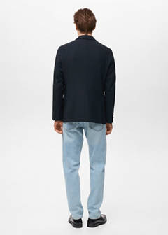 Verner slim-fit cotton jacket — Navy 3
