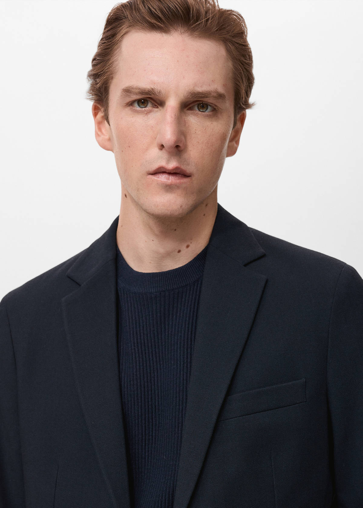 Verner slim-fit cotton jacket — Navy