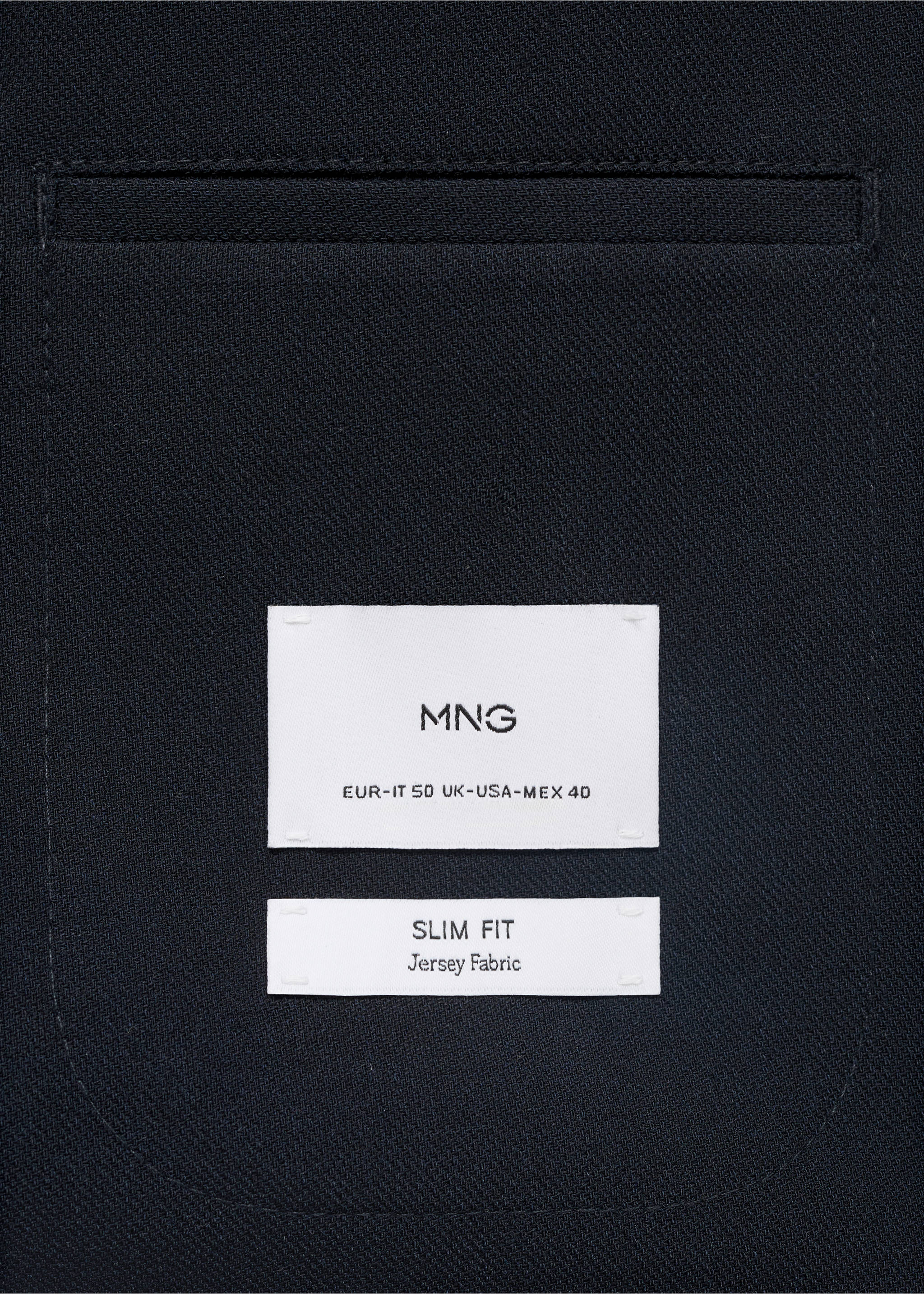 بليزر فيرنر بقصة ضيقة من القطن - تفاصيل المنتج 0, أزرق غامق. Ref: 17081184-00.