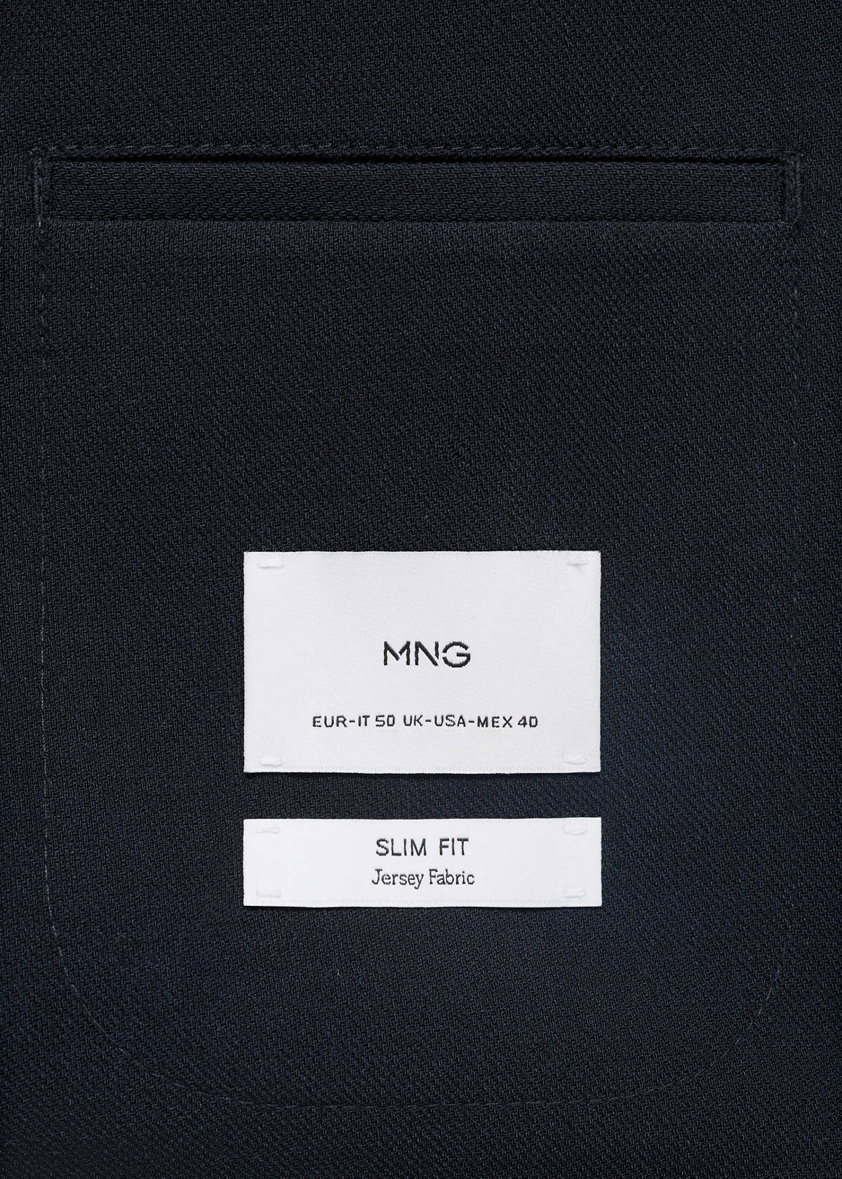 Verner slim-fit cotton jacket — Navy