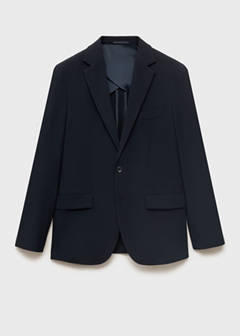 Verner slim-fit cotton jacket — Navy 6
