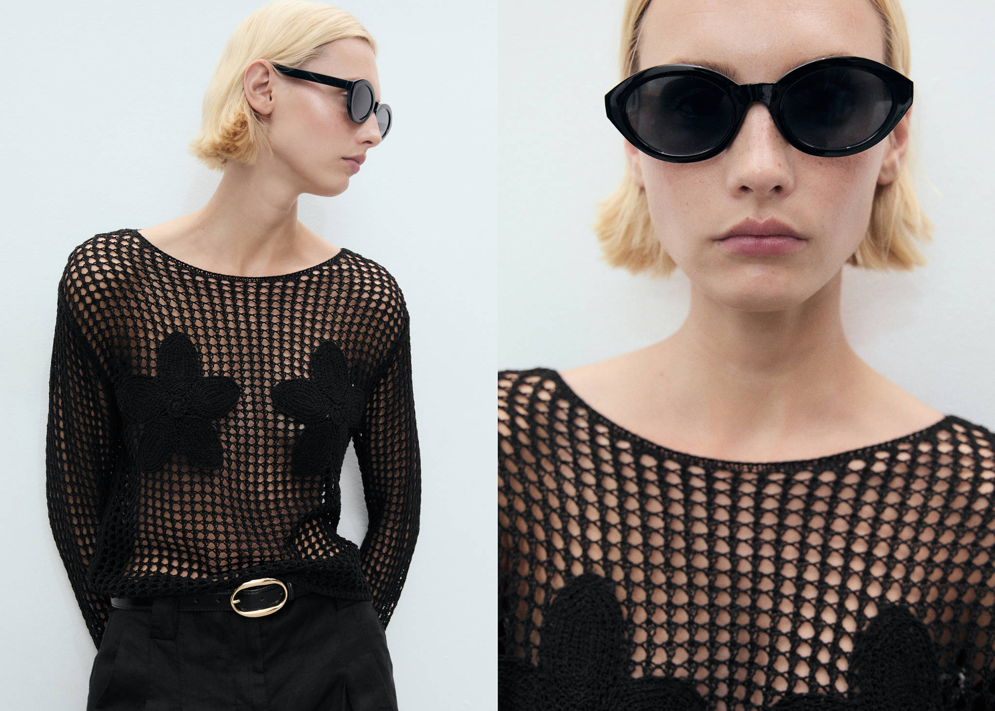 Knit embroidered sweater - Panoramic plane