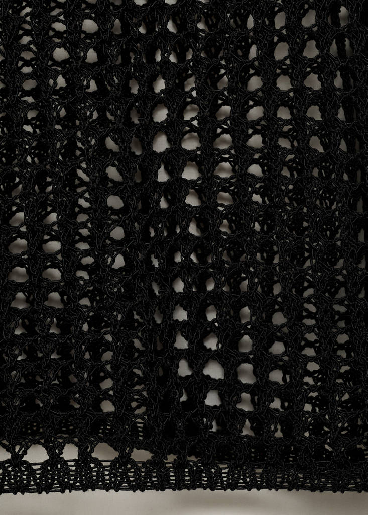 Knit embroidered sweater — Black