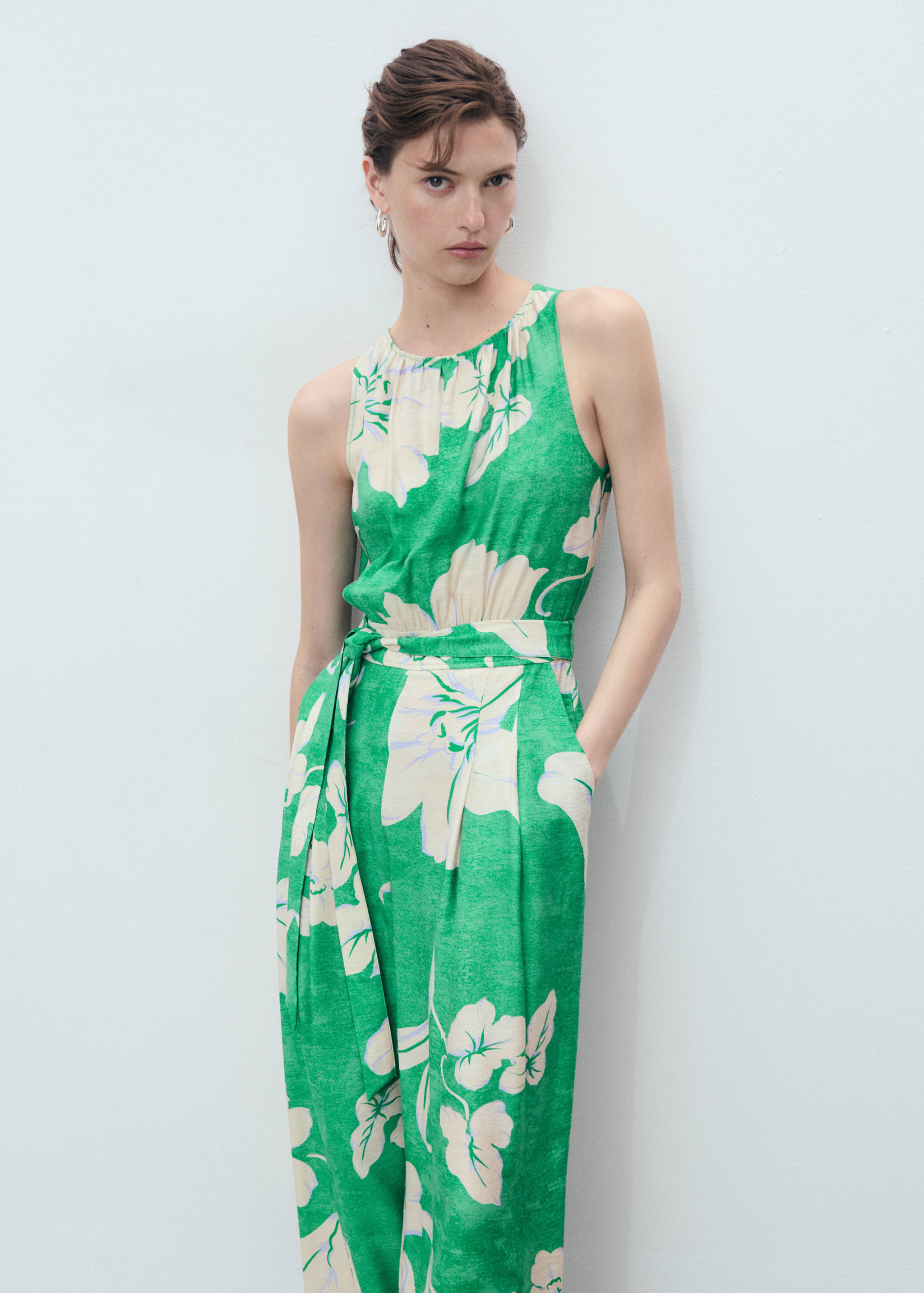 Belt printed jumpsuit - Medium plane