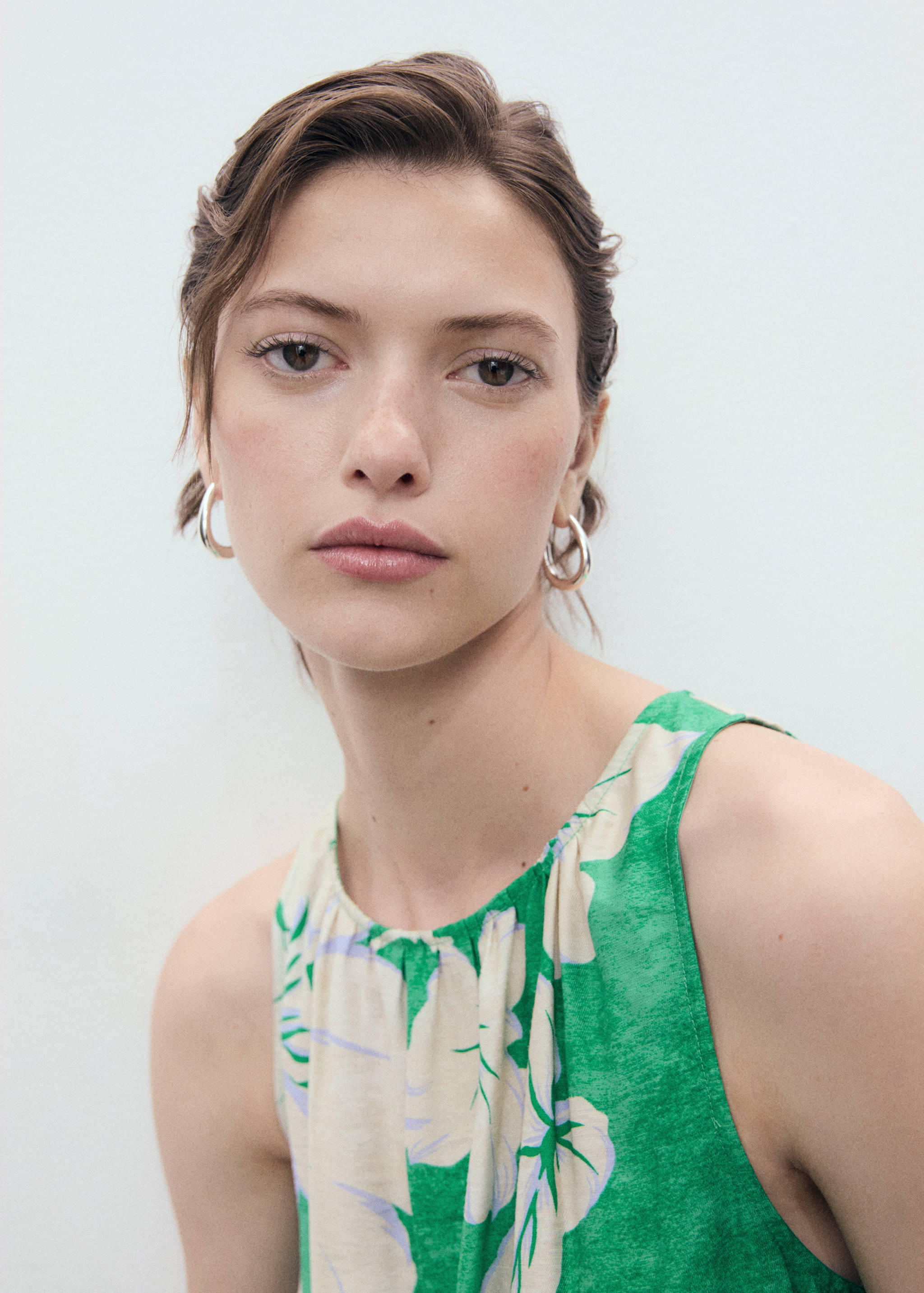 Belt printed jumpsuit - Details of the article 1