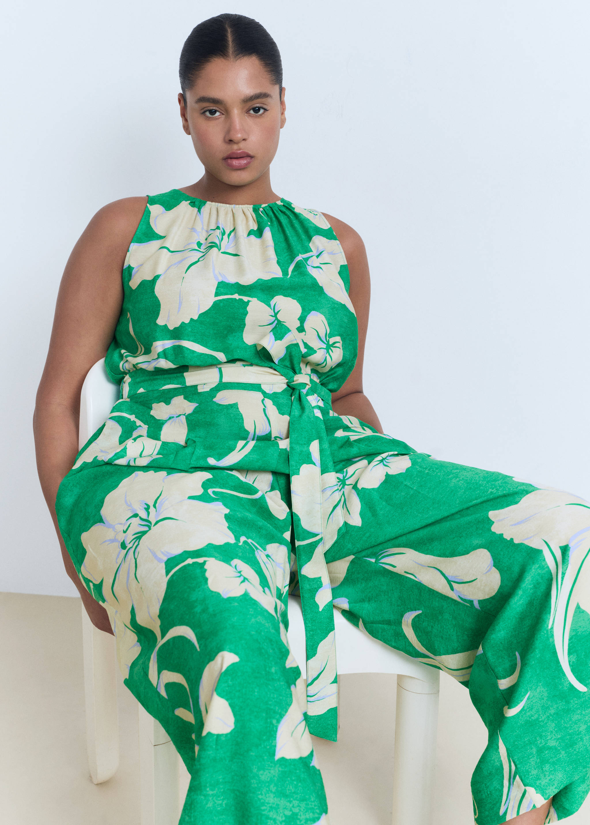 Belt printed jumpsuit - Details of the article 5