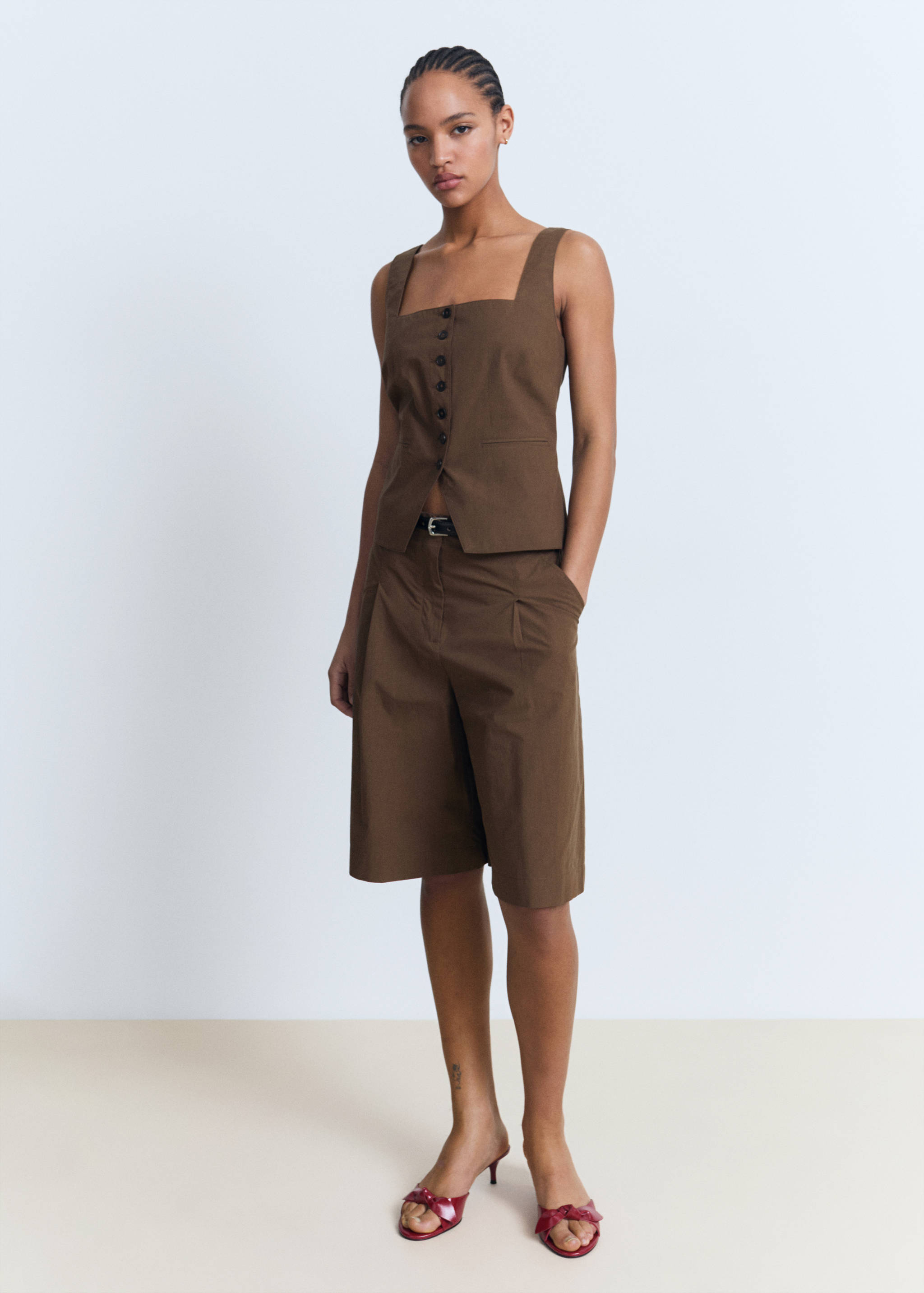 Cotton suit vest - General plane