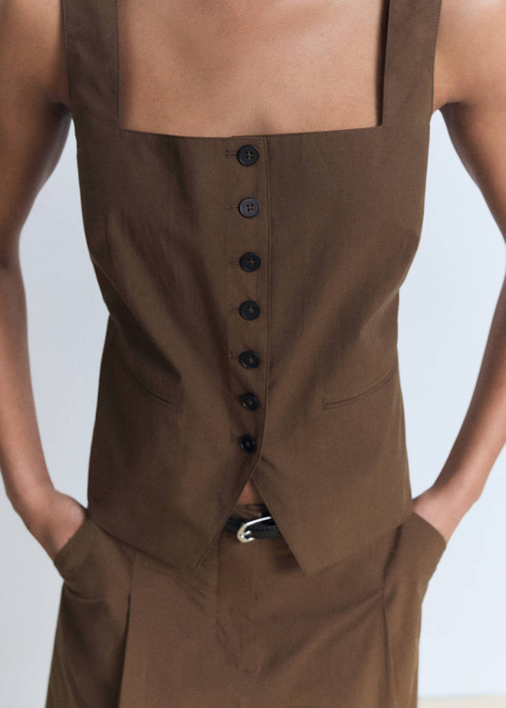 Cotton suit vest