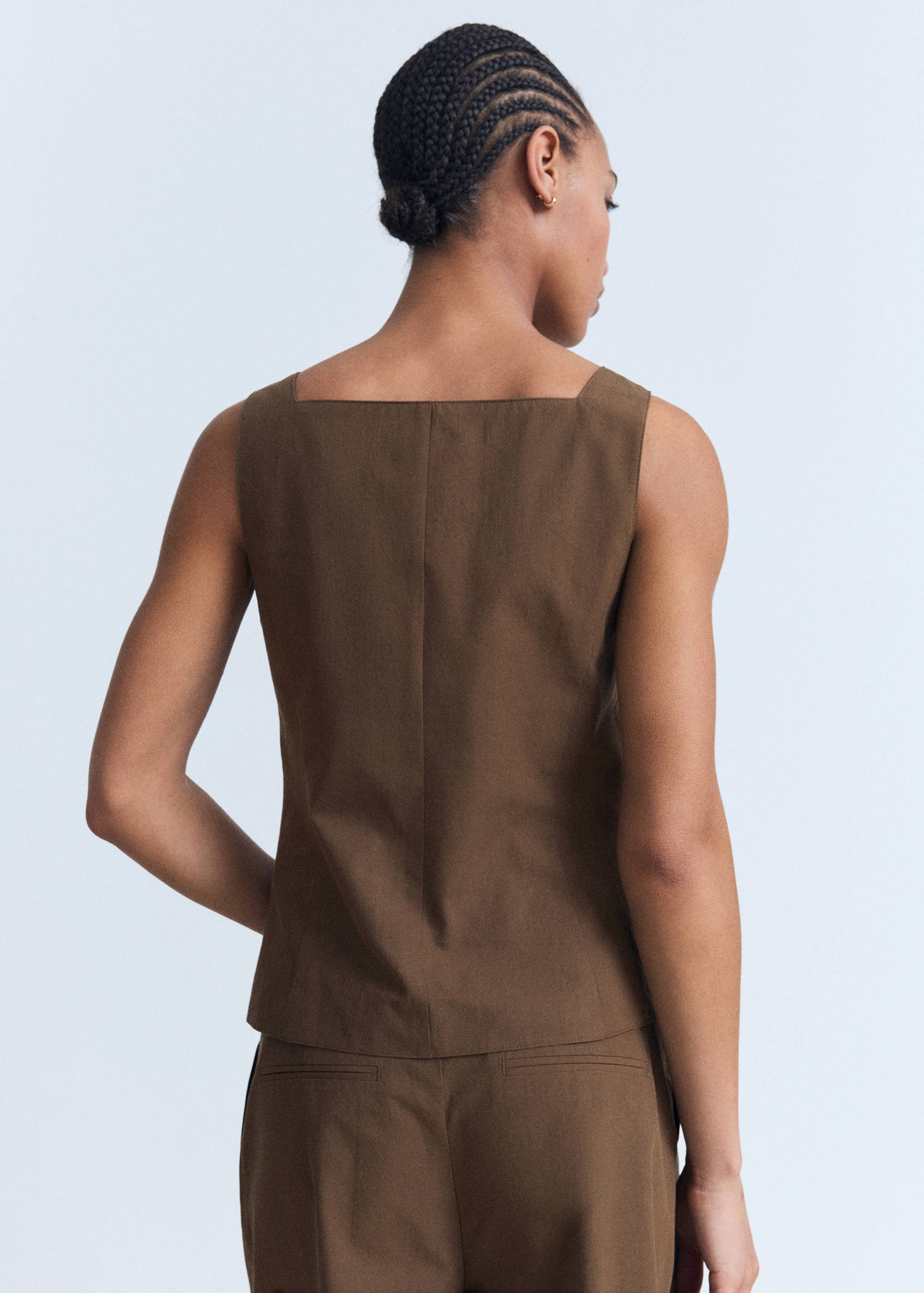 Cotton suit vest - Reverse of the article