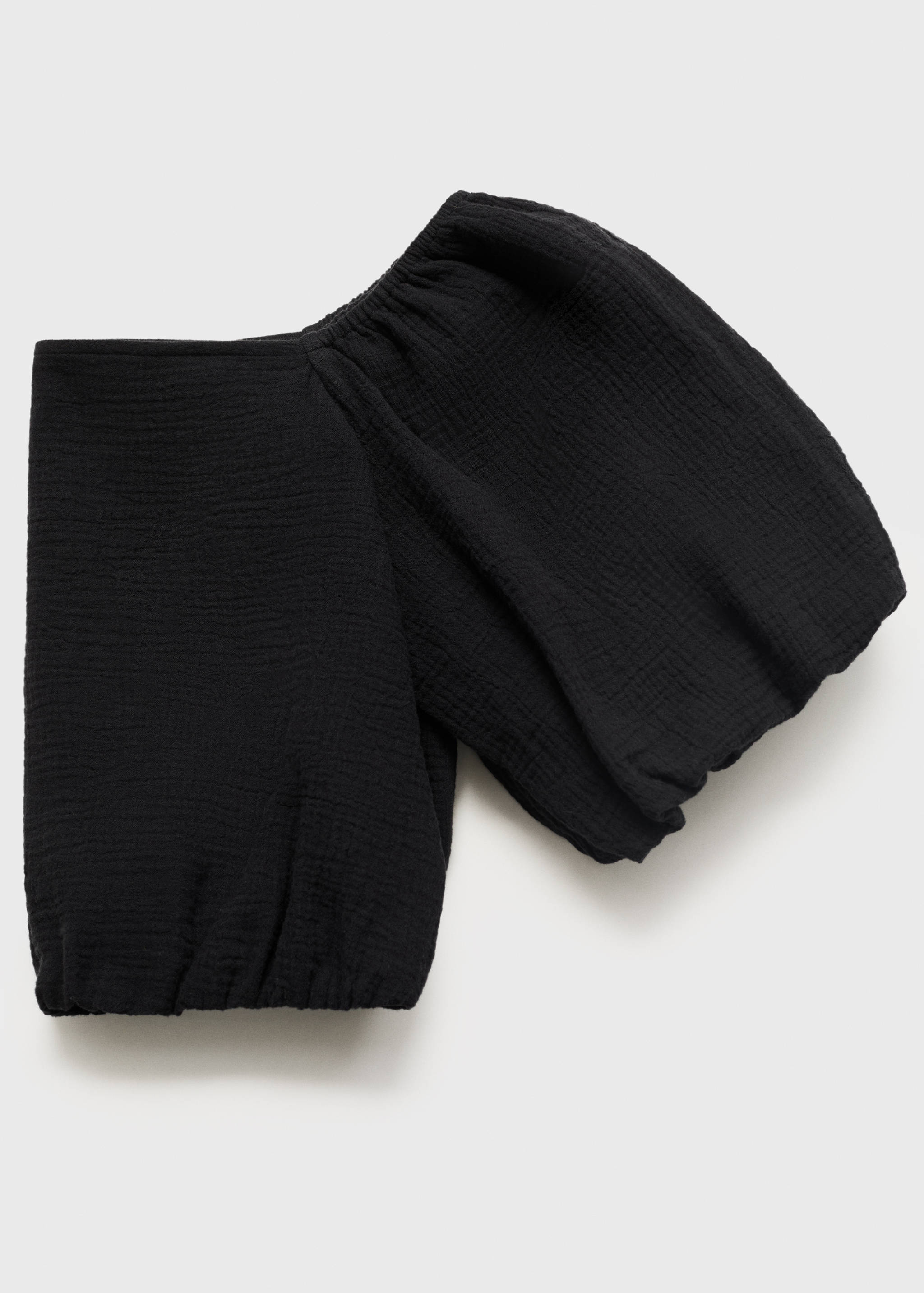 Puffed sleeves cotton blouse - Details of the article 0