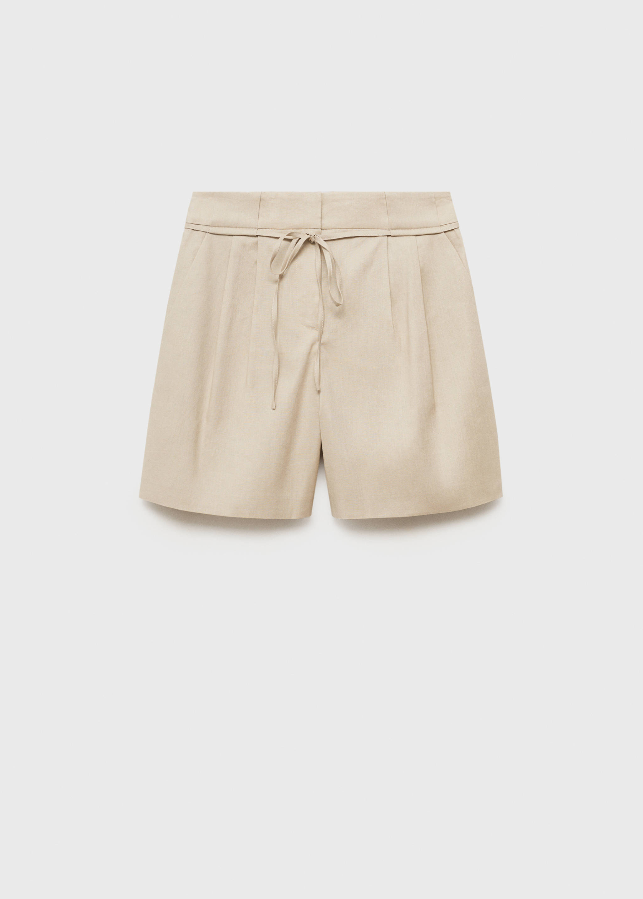 Linen shorts with bow and belt - Article without model