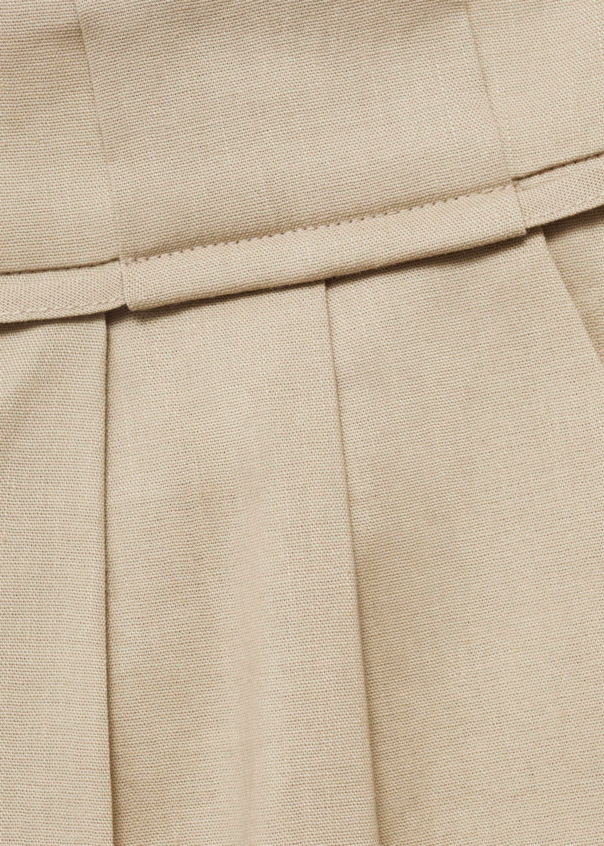 Linen shorts with bow and belt - Details of the article 0