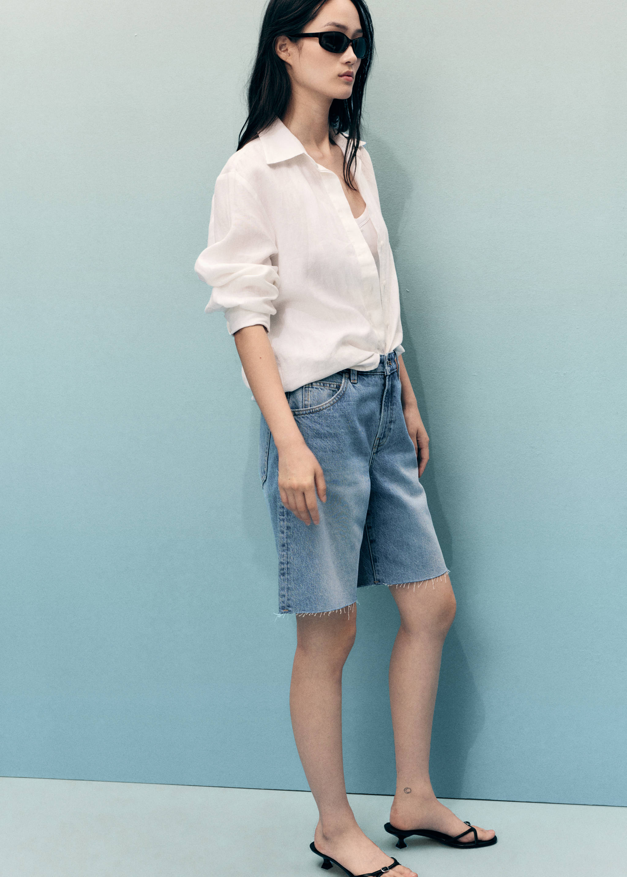 Bermuda denim bas effiloché - Détail de l'article 2