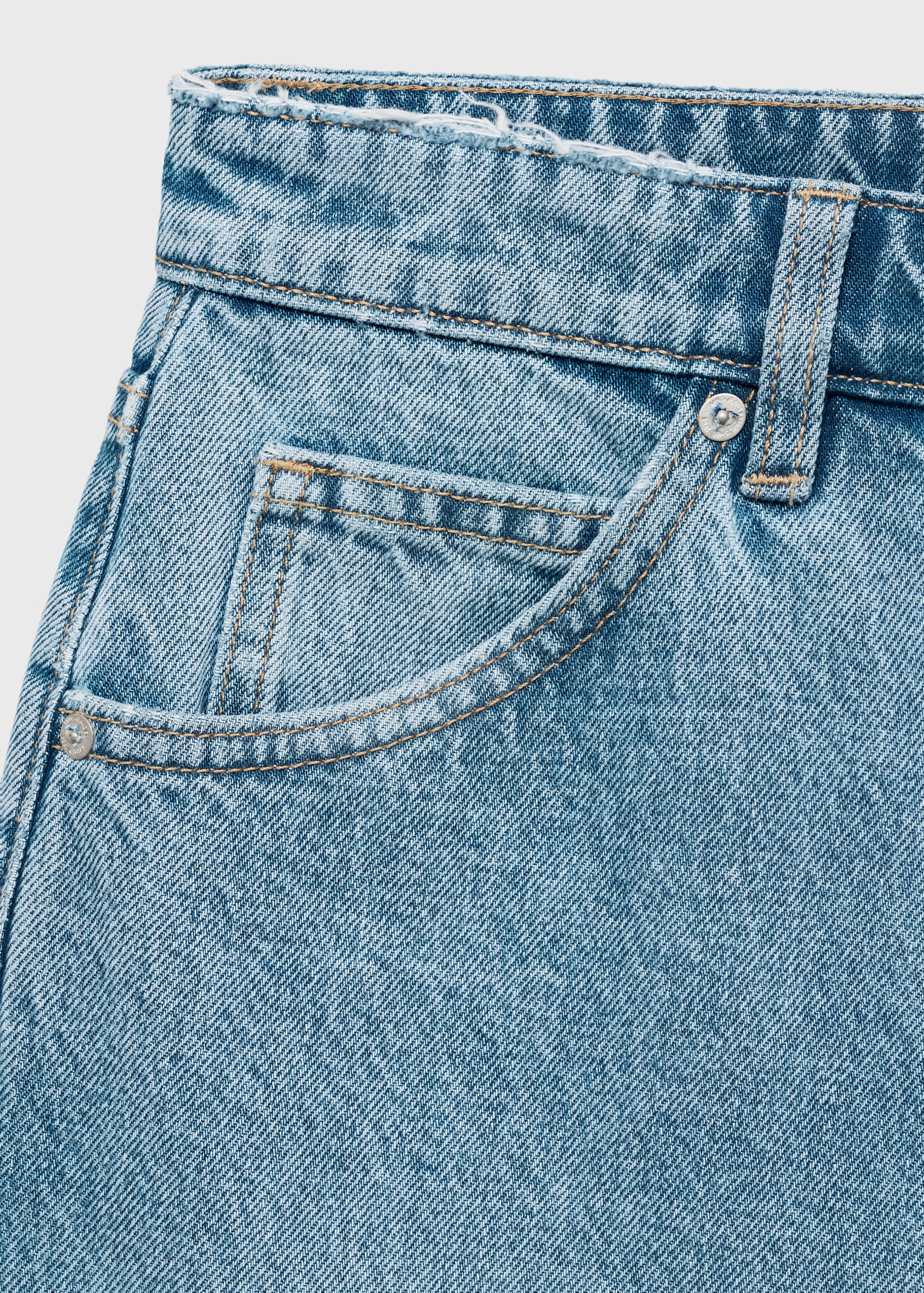 Bermuda denim bas effiloché - Détail de l'article 0