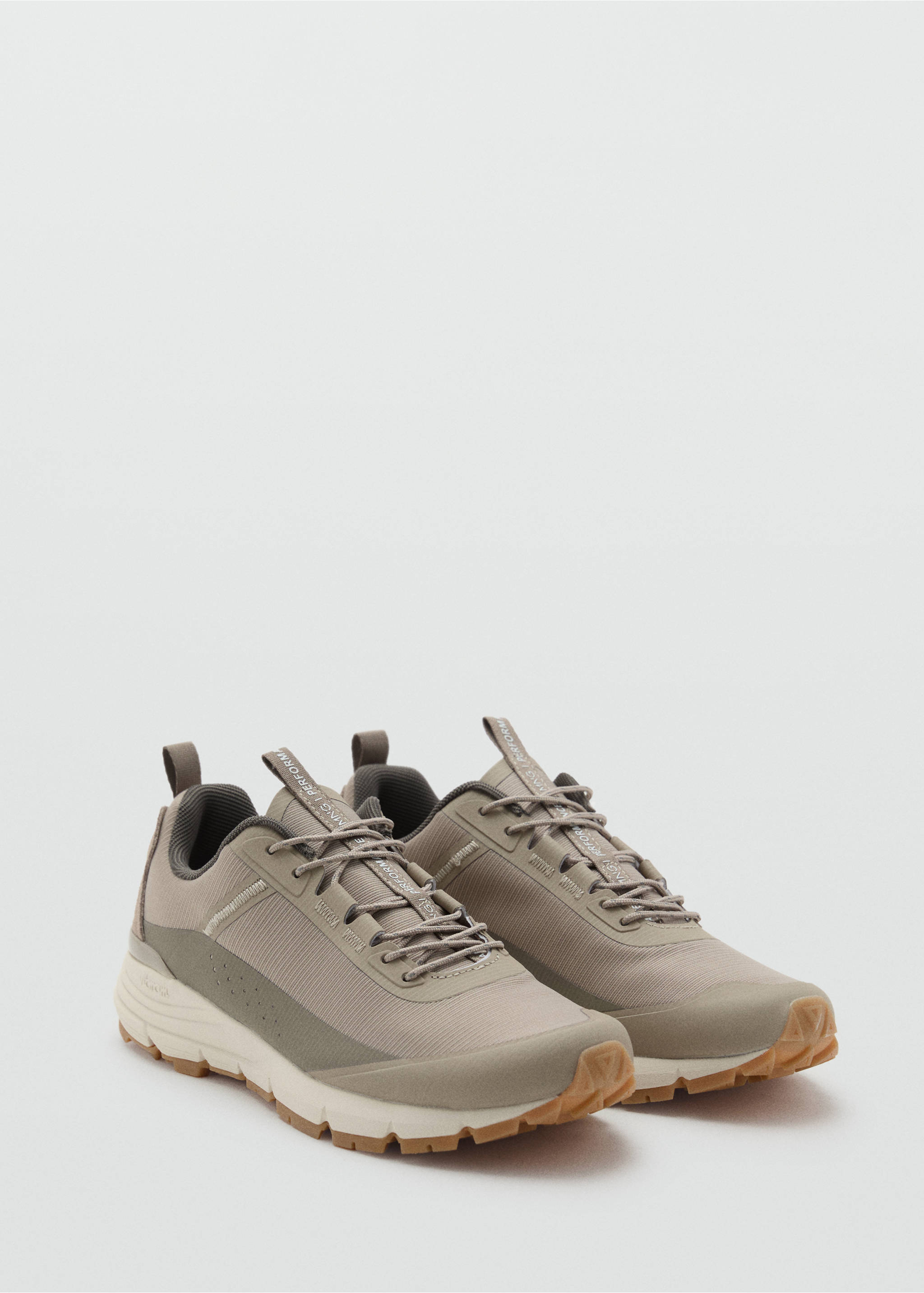 Baskets semelle VIBRAM® - Plan moyen, Beige. Ref: 17081199-00.