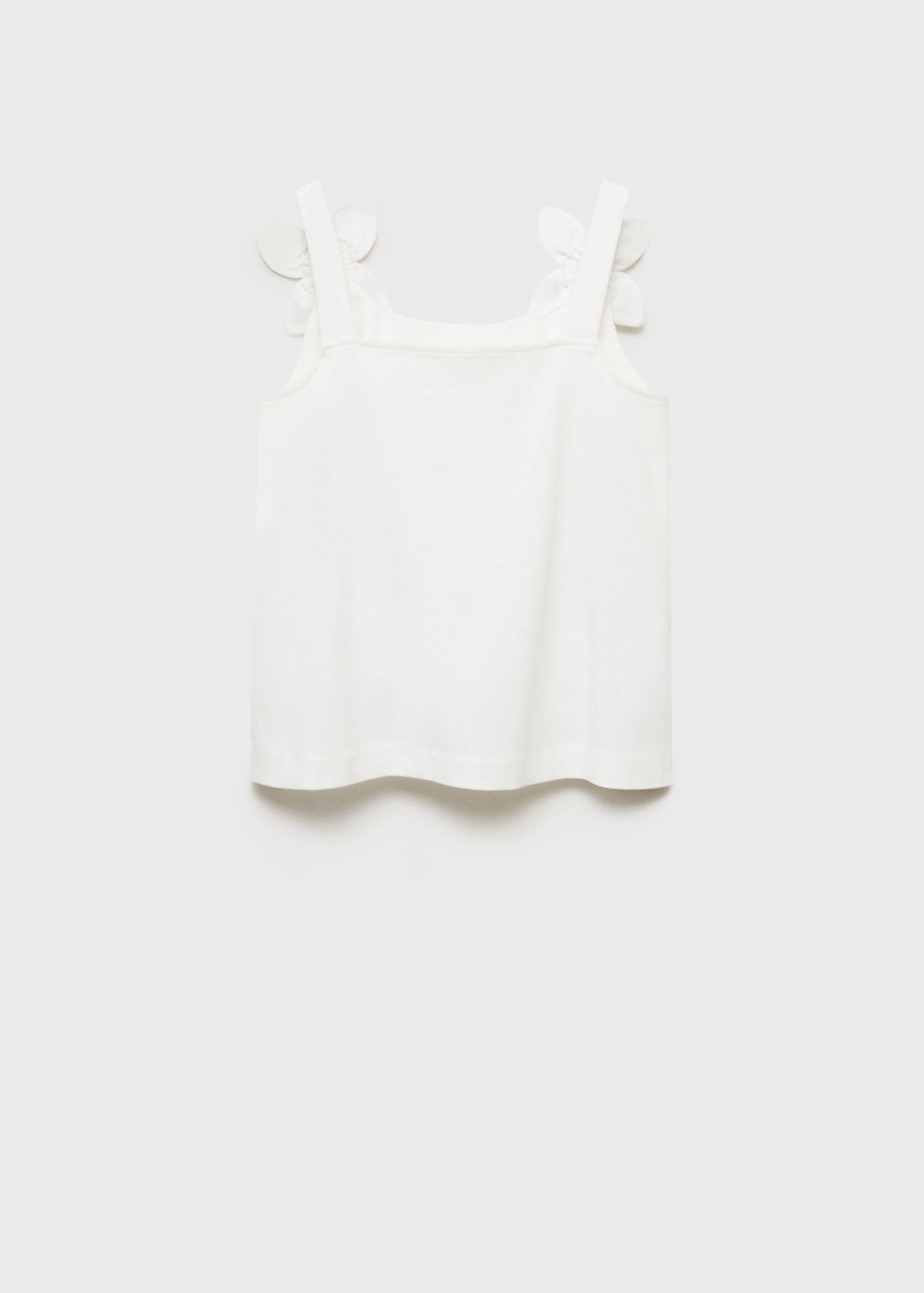 Cotton t-shirt with flower detail - Reverse of the article