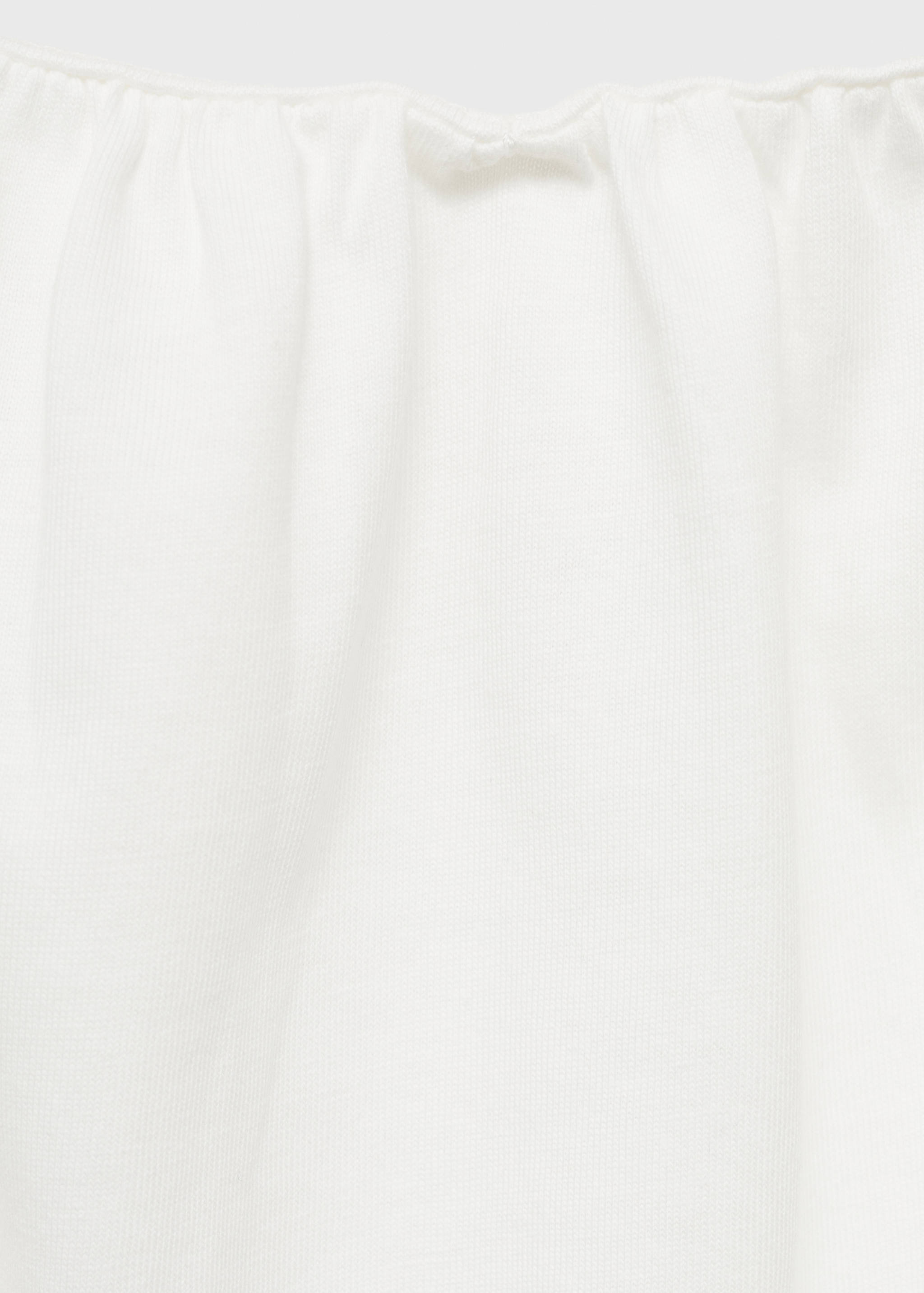 Cotton t-shirt with flower detail - Details of the article 0