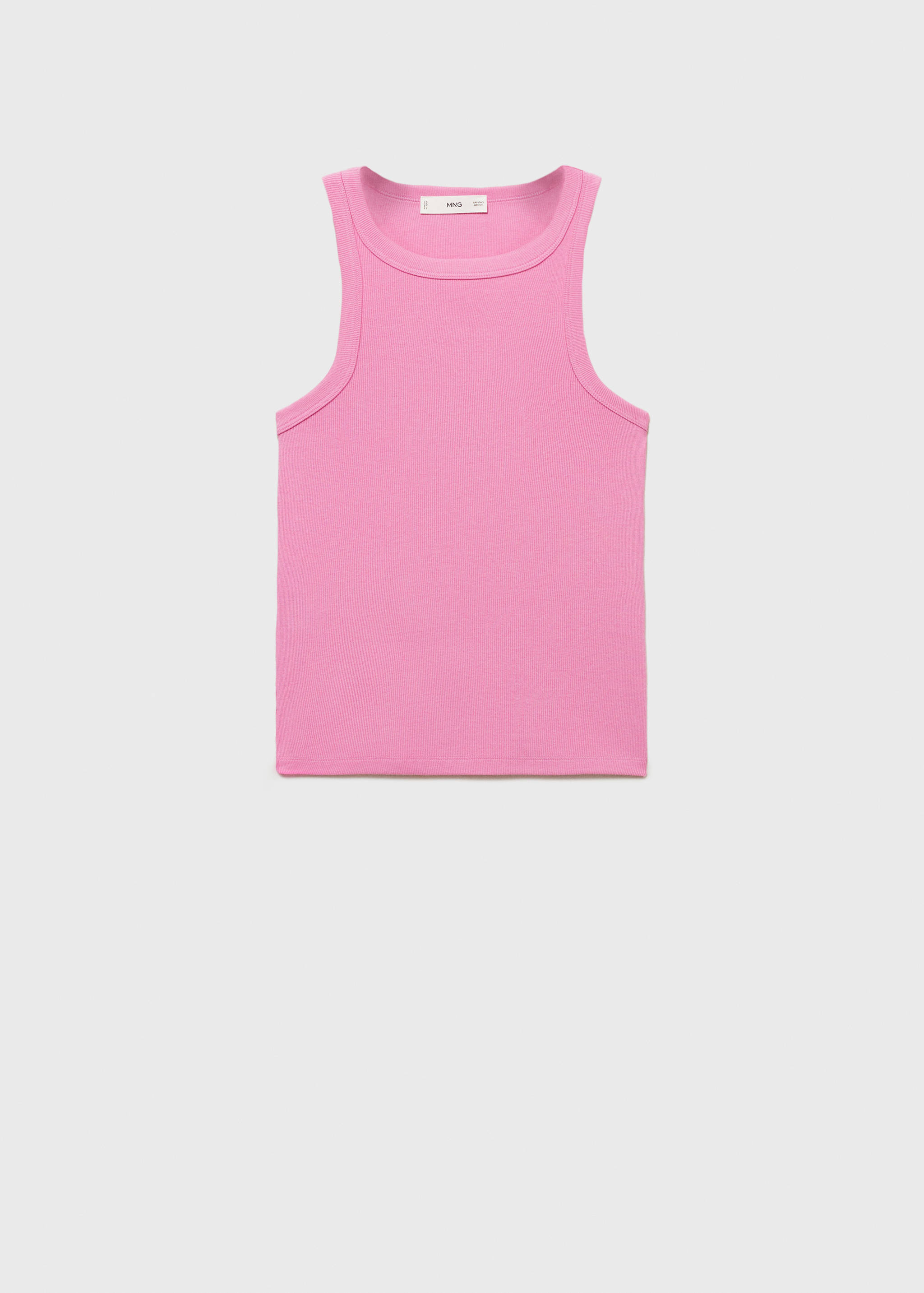 Ribbed cotton-blend top - Article without model