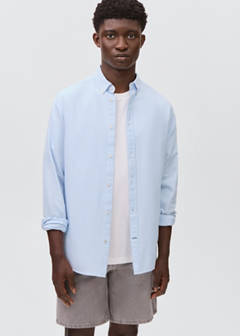 Striped Oxford shirt — Sky Blue 1