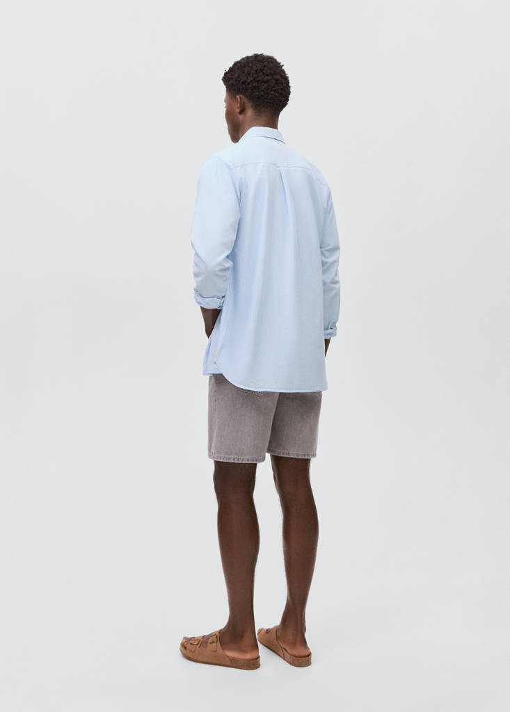 Striped Oxford shirt — Sky Blue