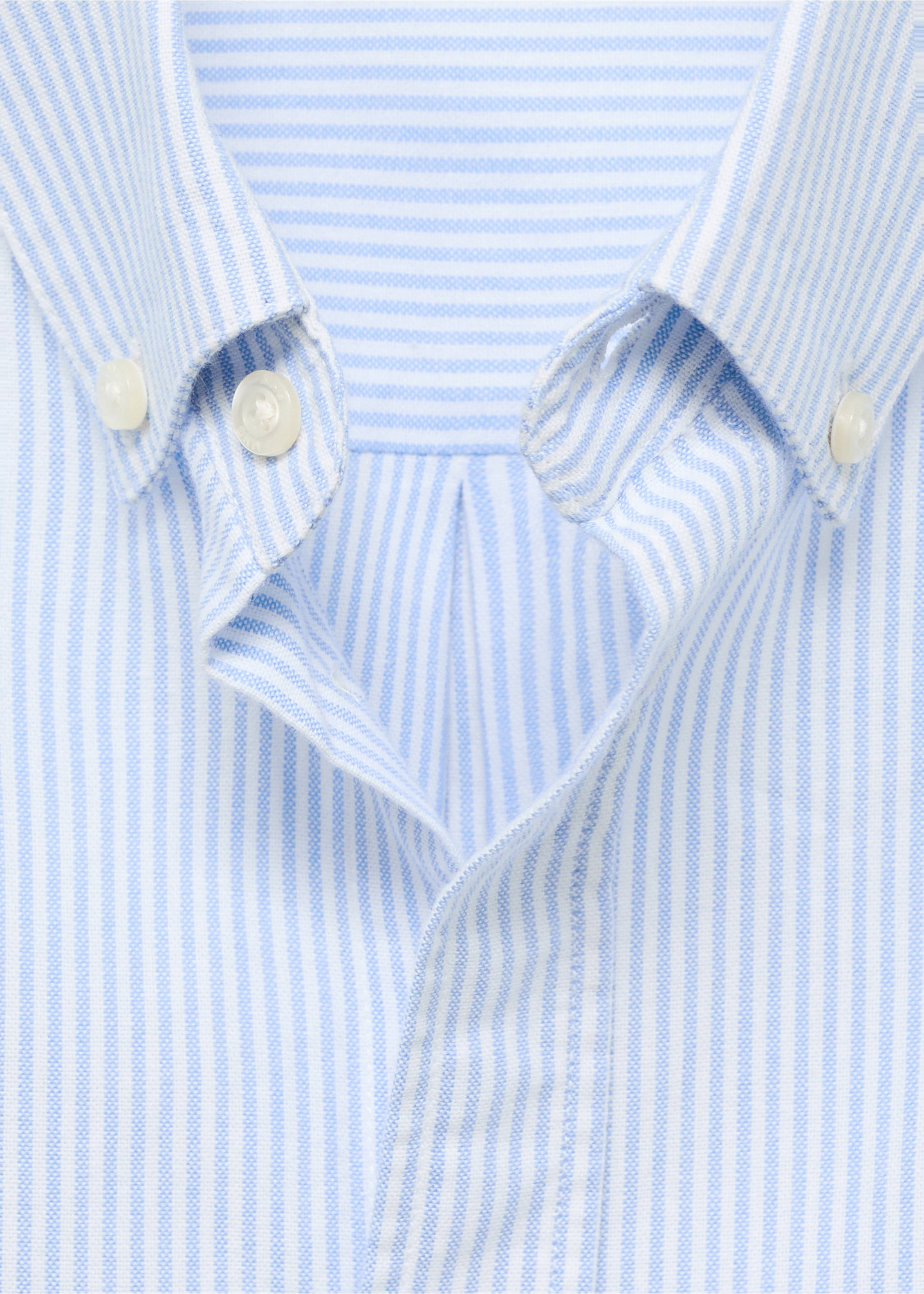 Camisa Oxford rayas - Detalle del artículo 8, Azul celeste. Ref: 17081212-00.