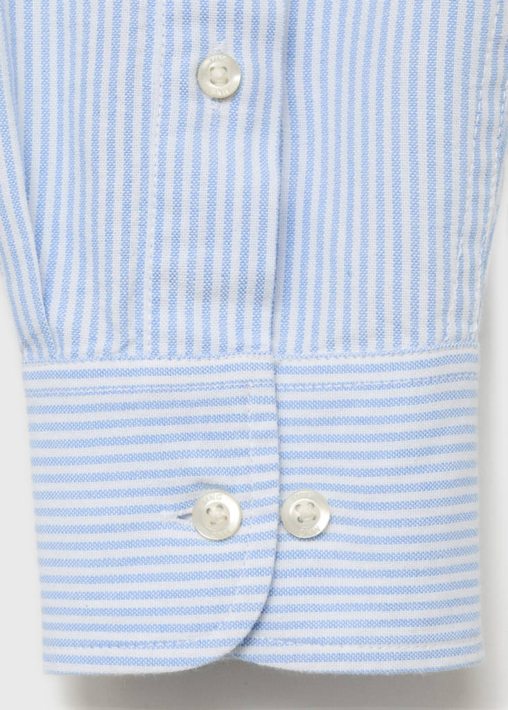 Striped Oxford shirt — Sky Blue