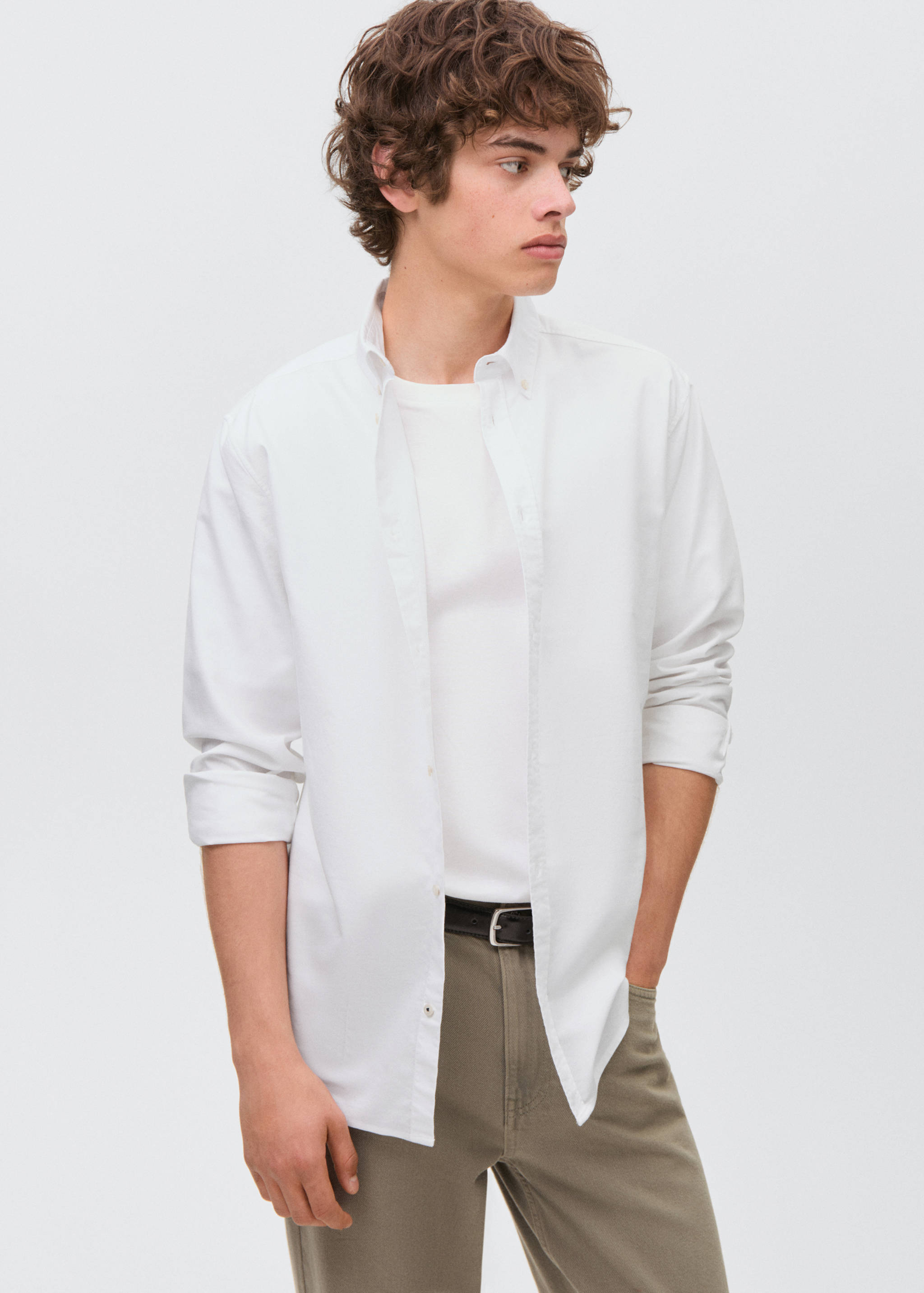 Essential cotton-blend shirt - Medium plane