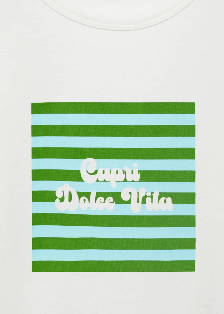 Printed cotton-blend t-shirt — Pastel Green