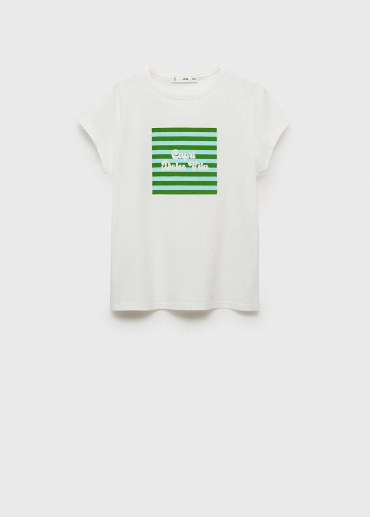 Printed cotton-blend t-shirt — Pastel Green